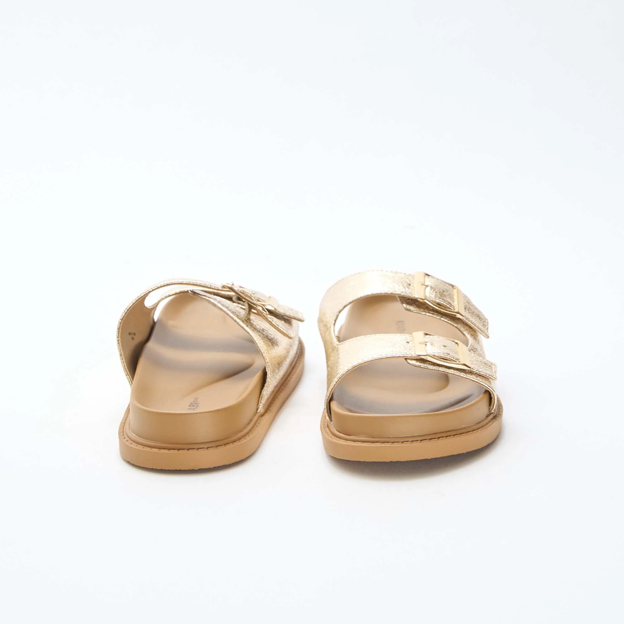 Gold Double Strap Mules YELLOW - Image 3