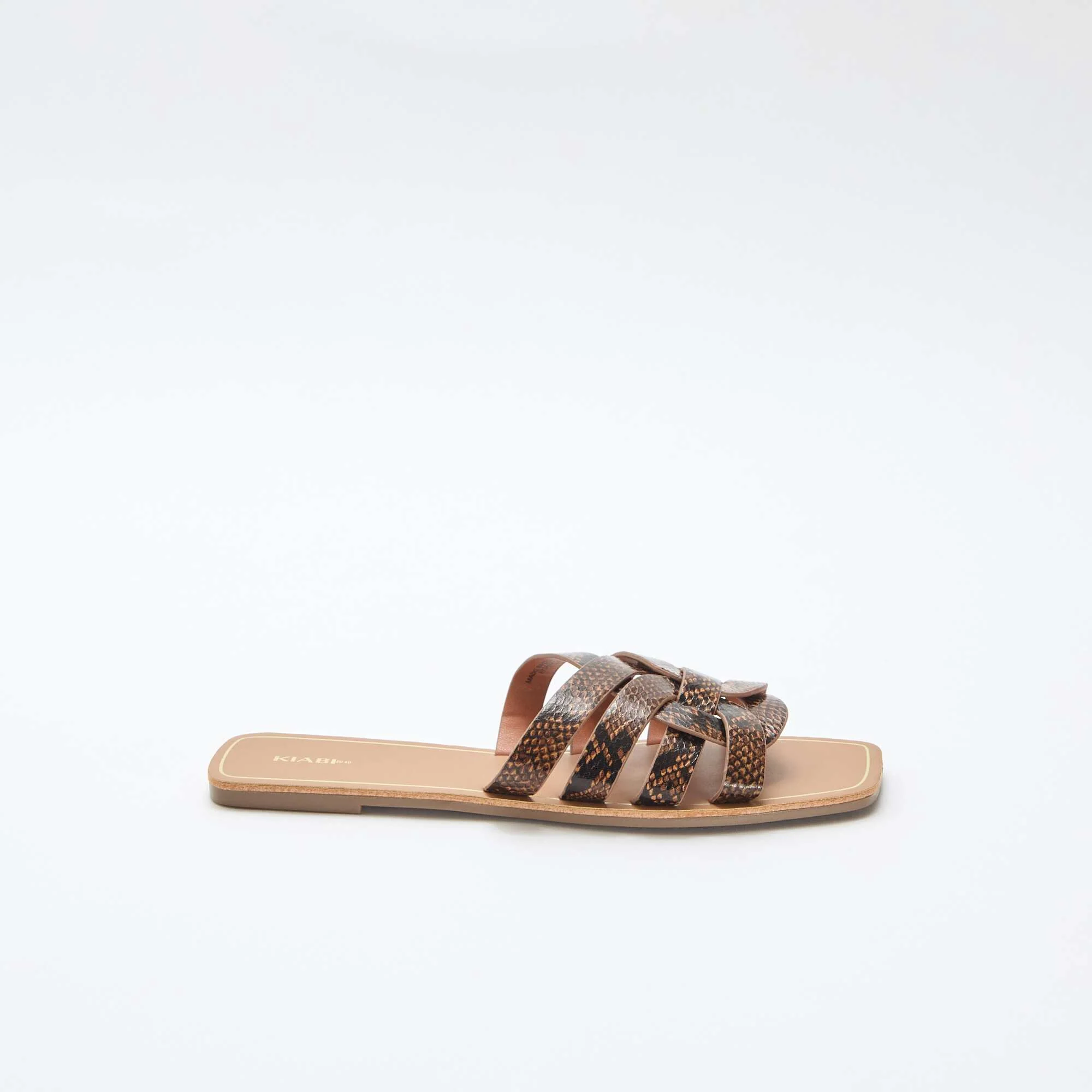 Gold Strap Sandals BROWN - Image 2