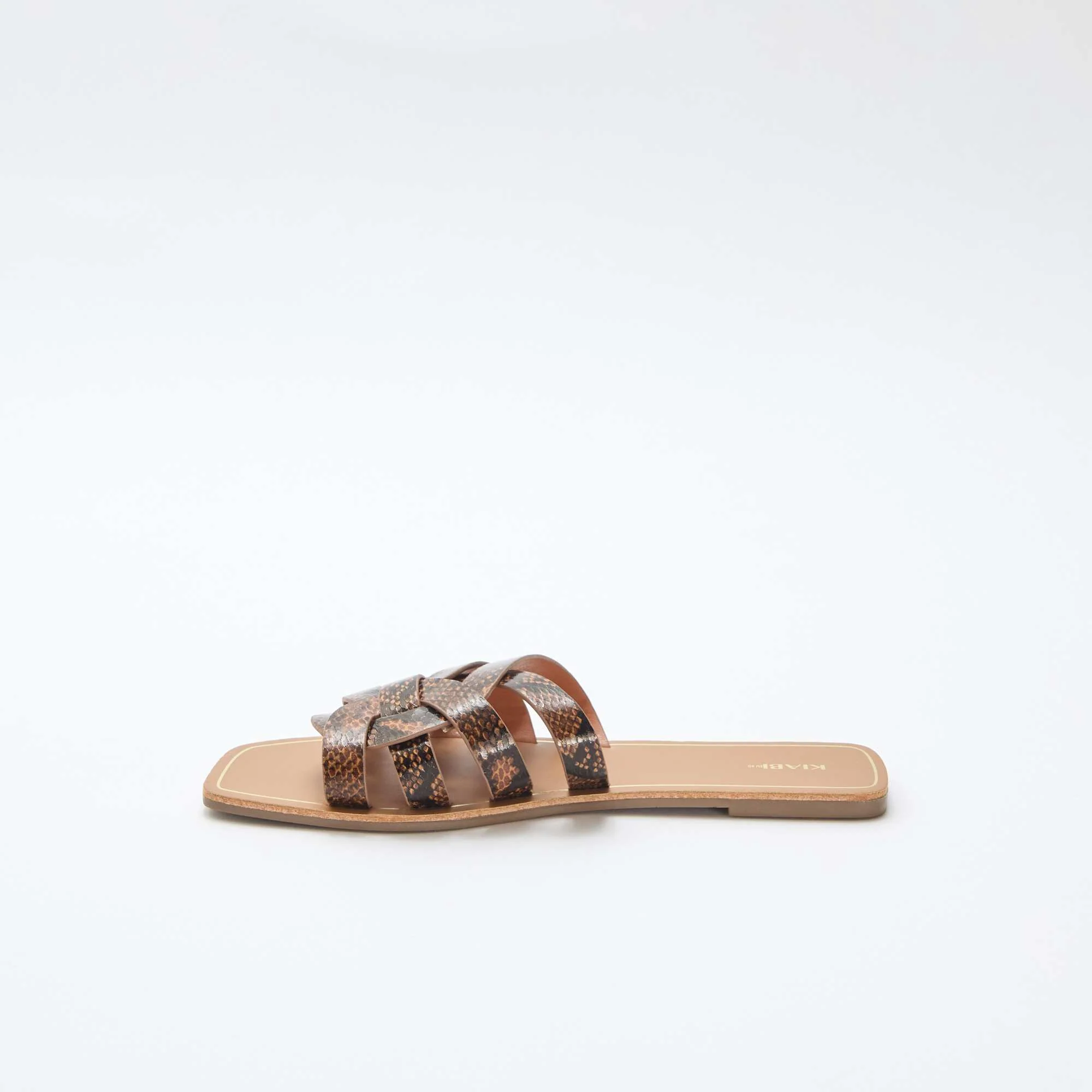 Gold Strap Sandals BROWN - Image 4