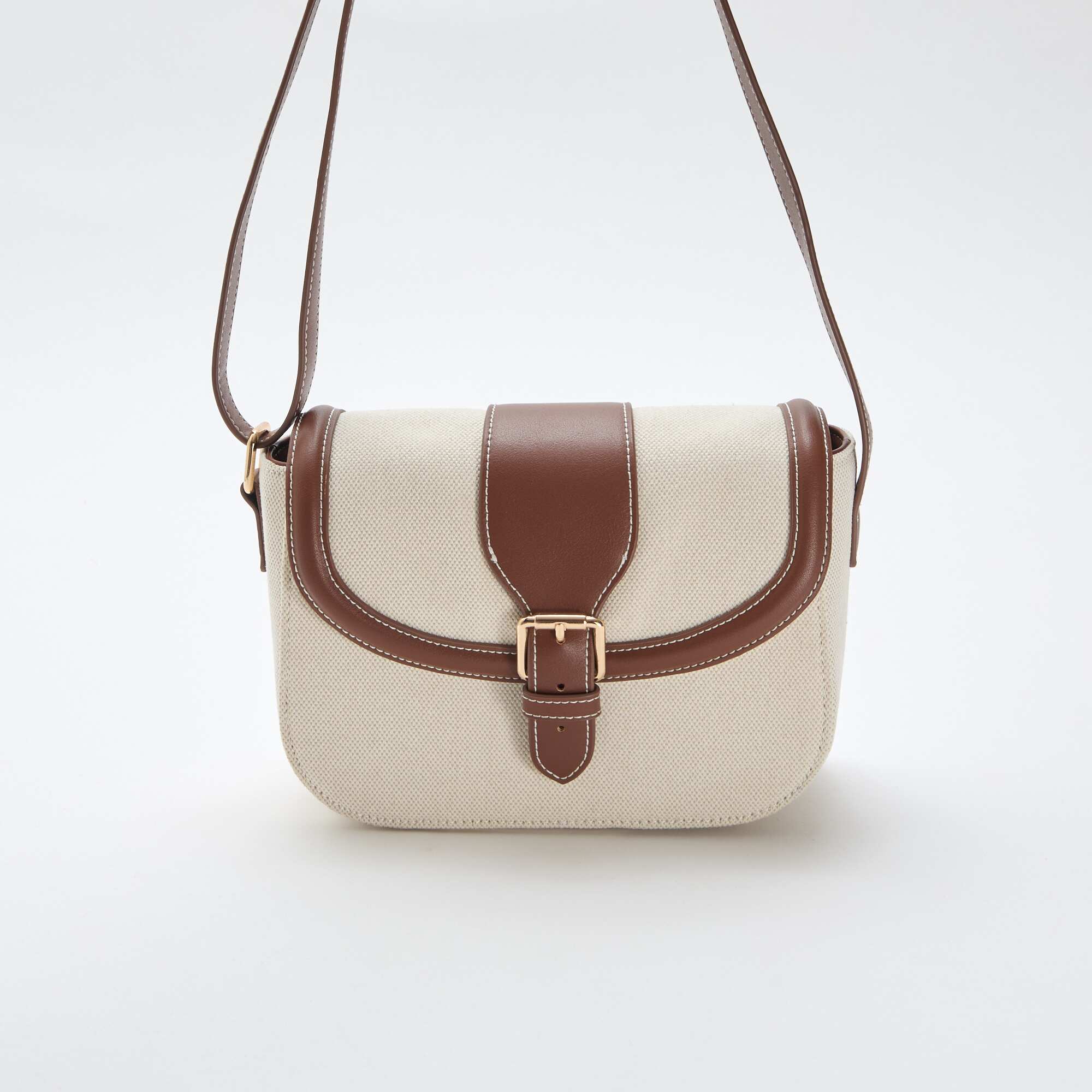 Handbag with Shoulder Strap BEIGE - Image 3
