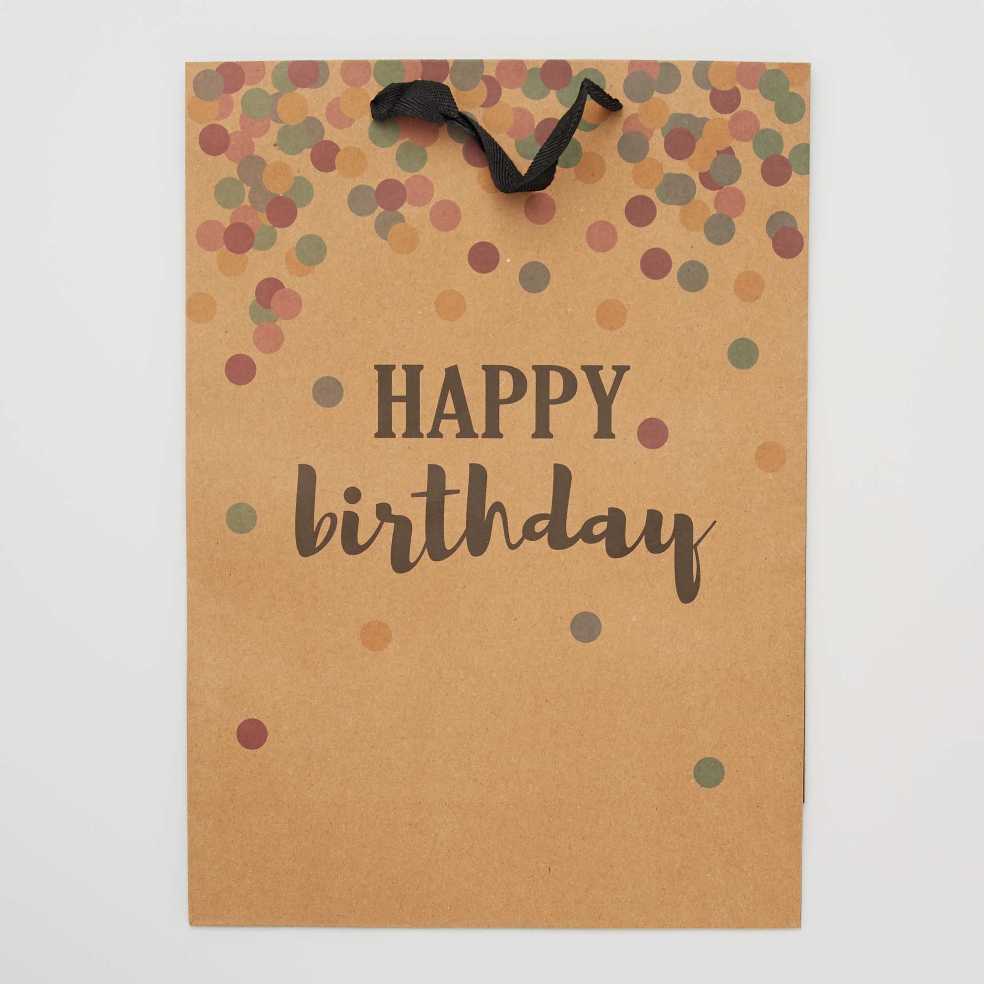 'Happy birthday' gift bag BROWN - Image 3