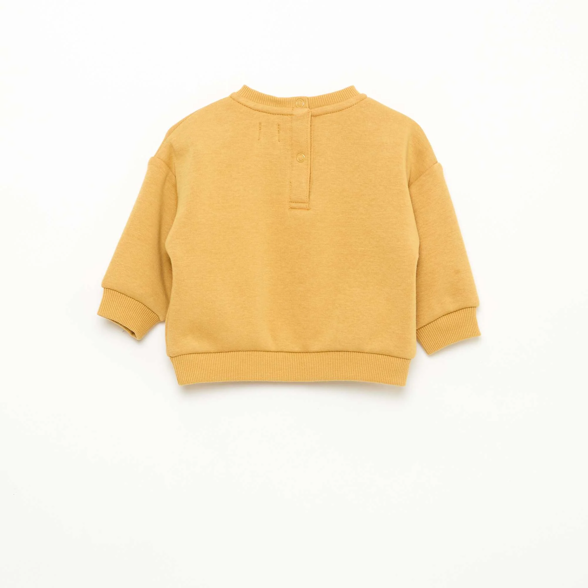 Heathered Sweatshirt with Soft Velour Interior YELLOW - Image 3