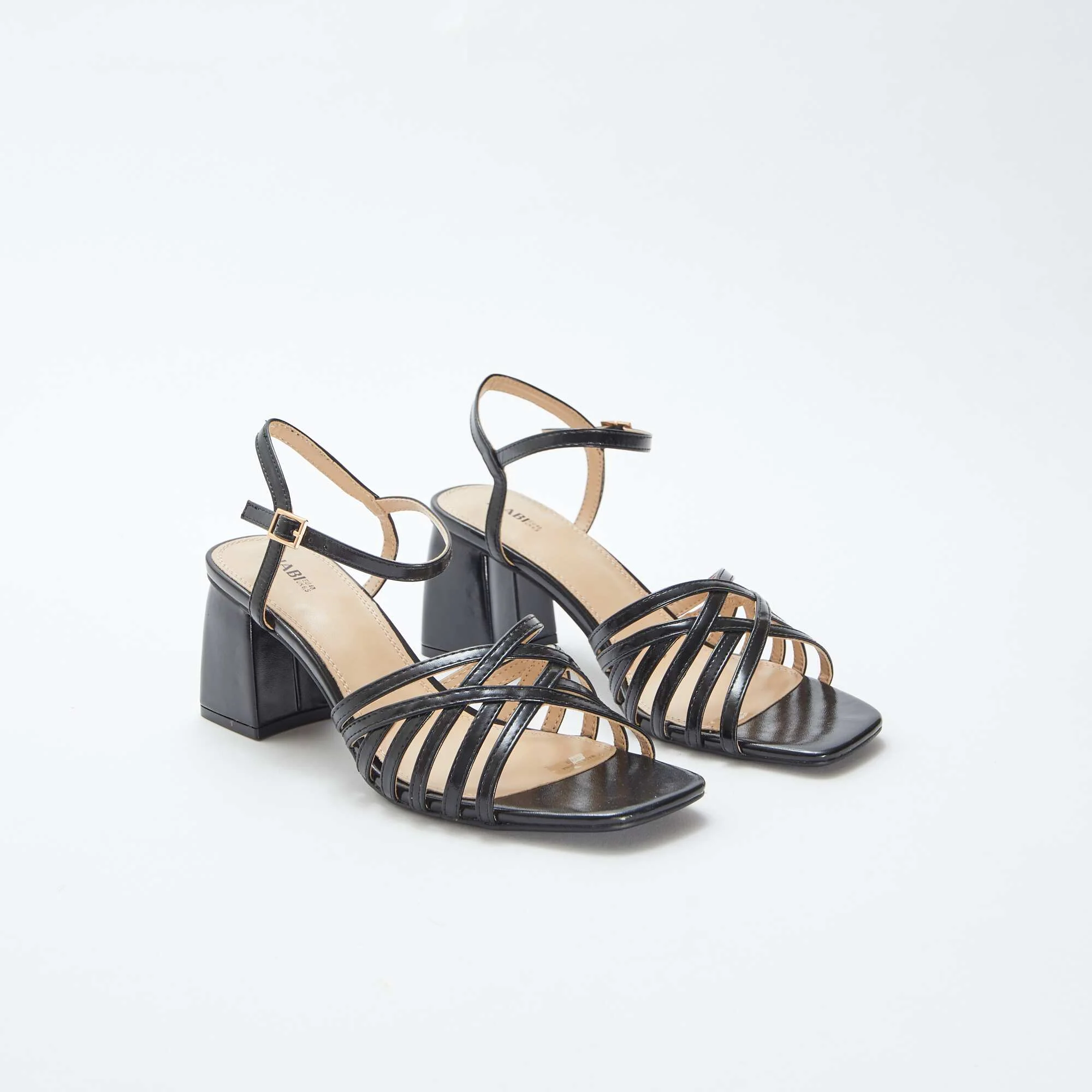 Heeled sandals BLACK