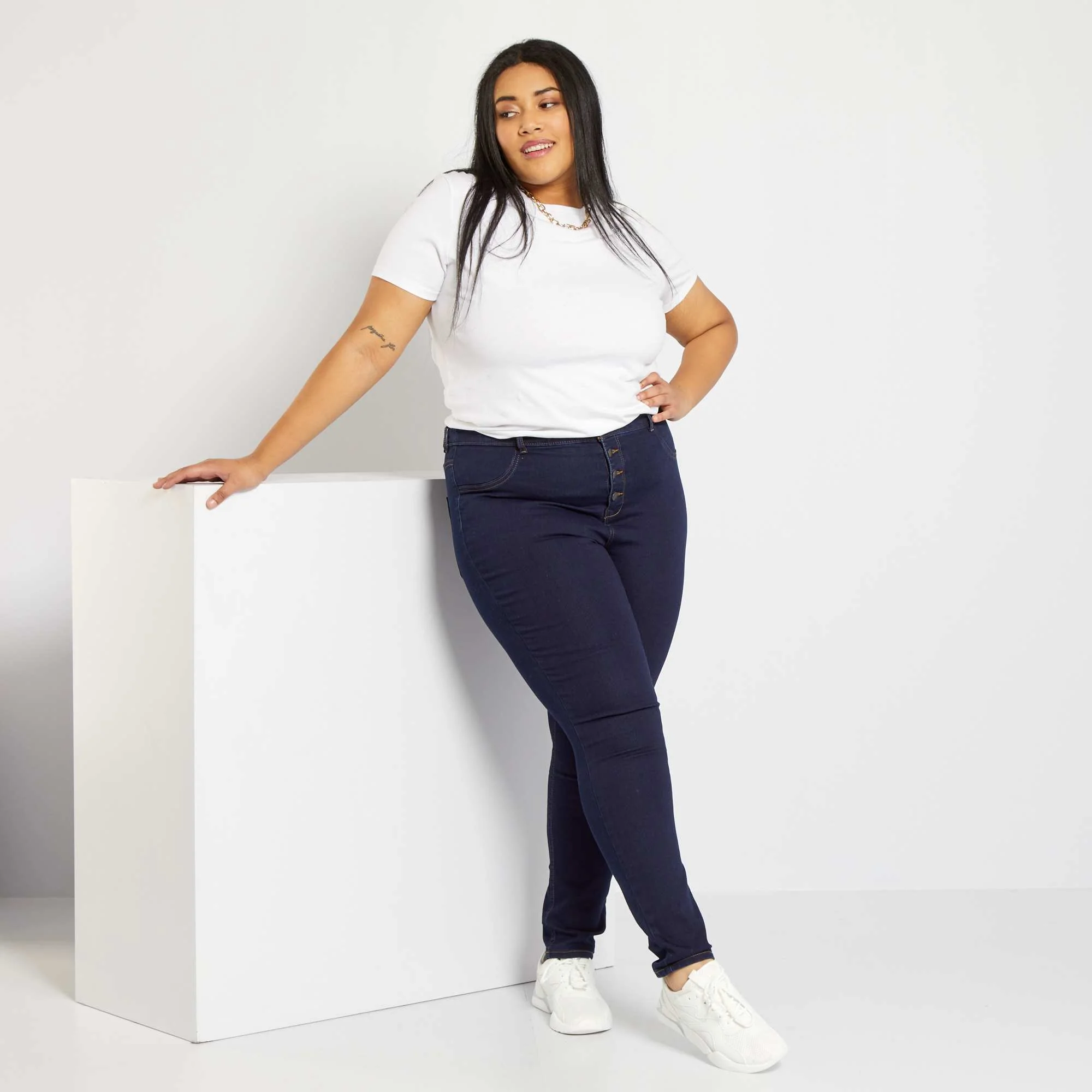 High-rise eco-design skinny jeans blue - Image 2