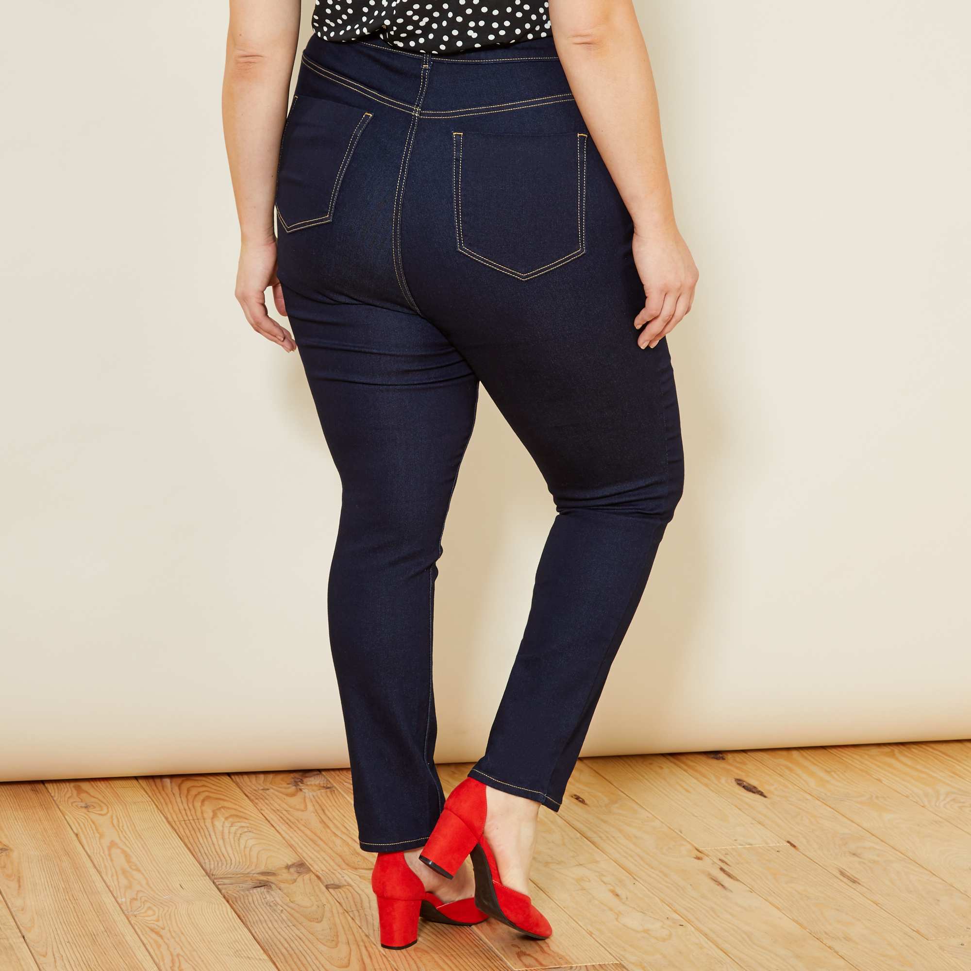 High-rise eco-design skinny jeans blue - Image 7