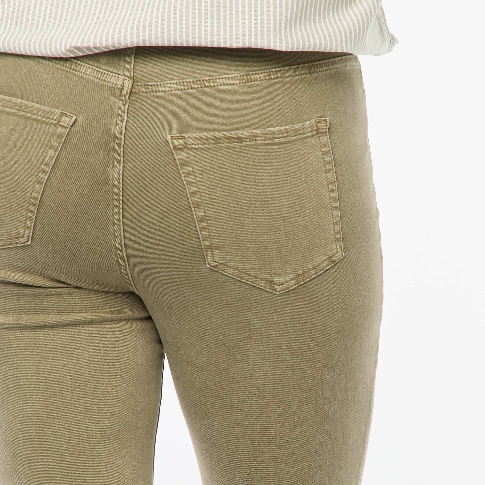 High-rise skinny trousers GREEN - Image 5