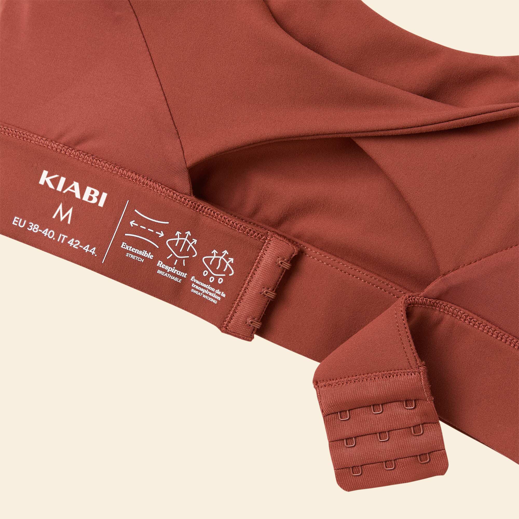 High-Support Twist-Back Sports Bra BROWN - Image 3