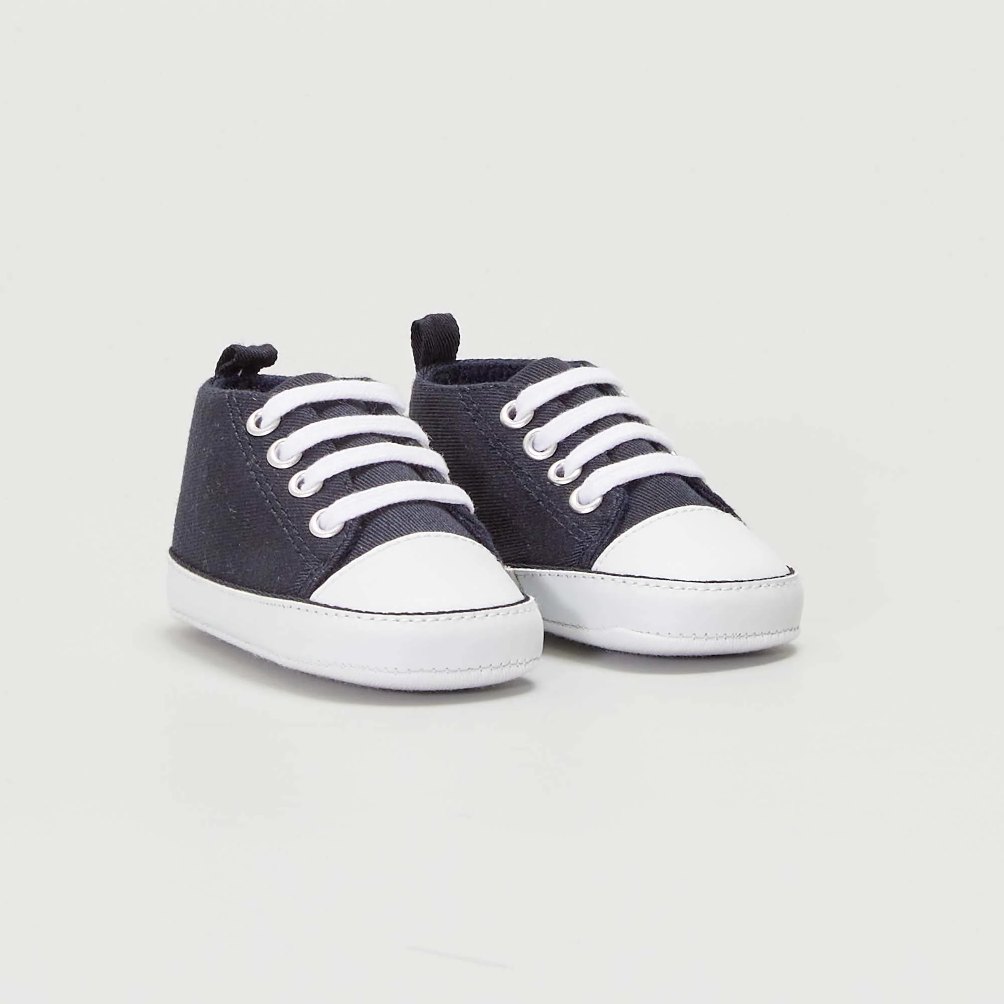 High top canvas trainers blue - Image 2