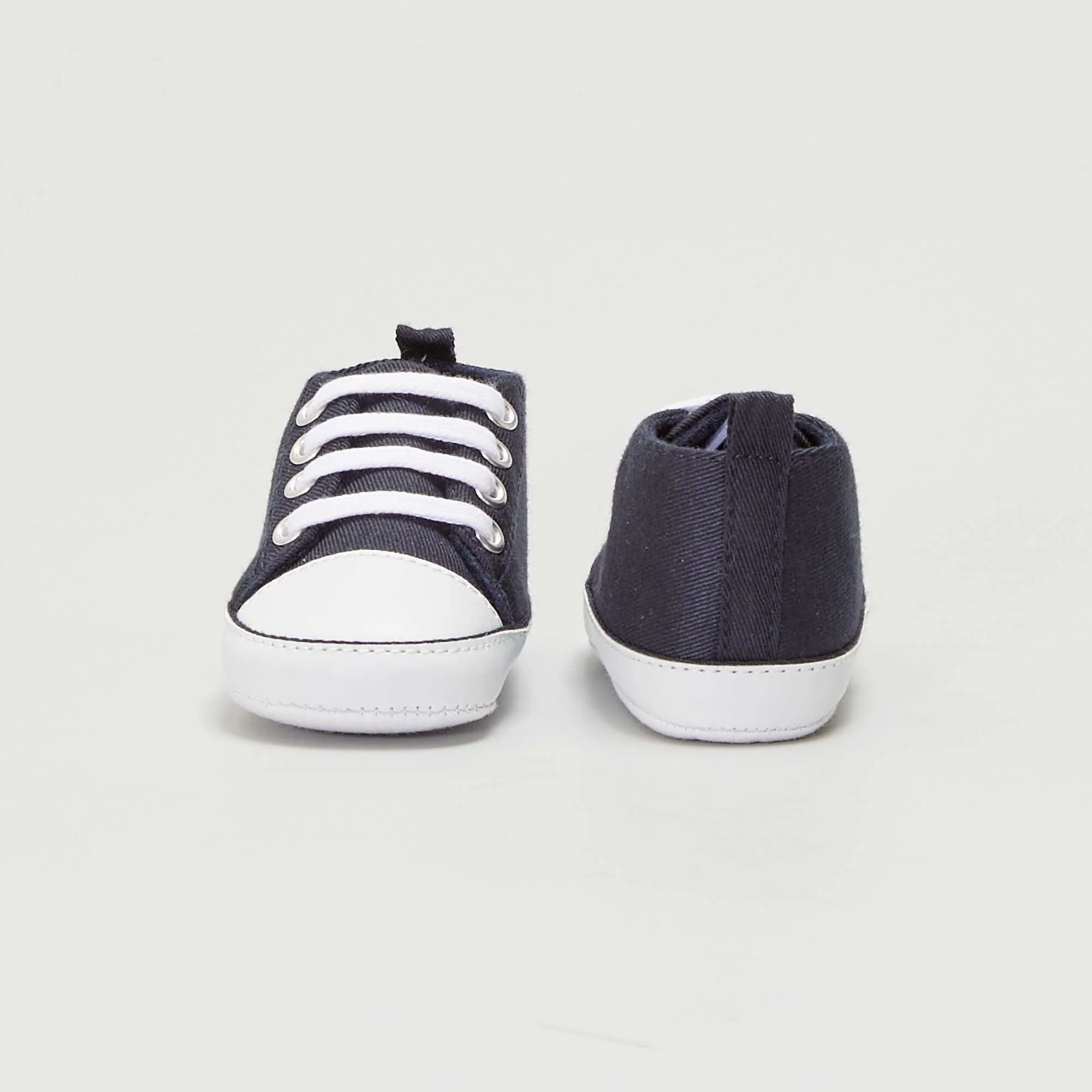High top canvas trainers blue - Image 3