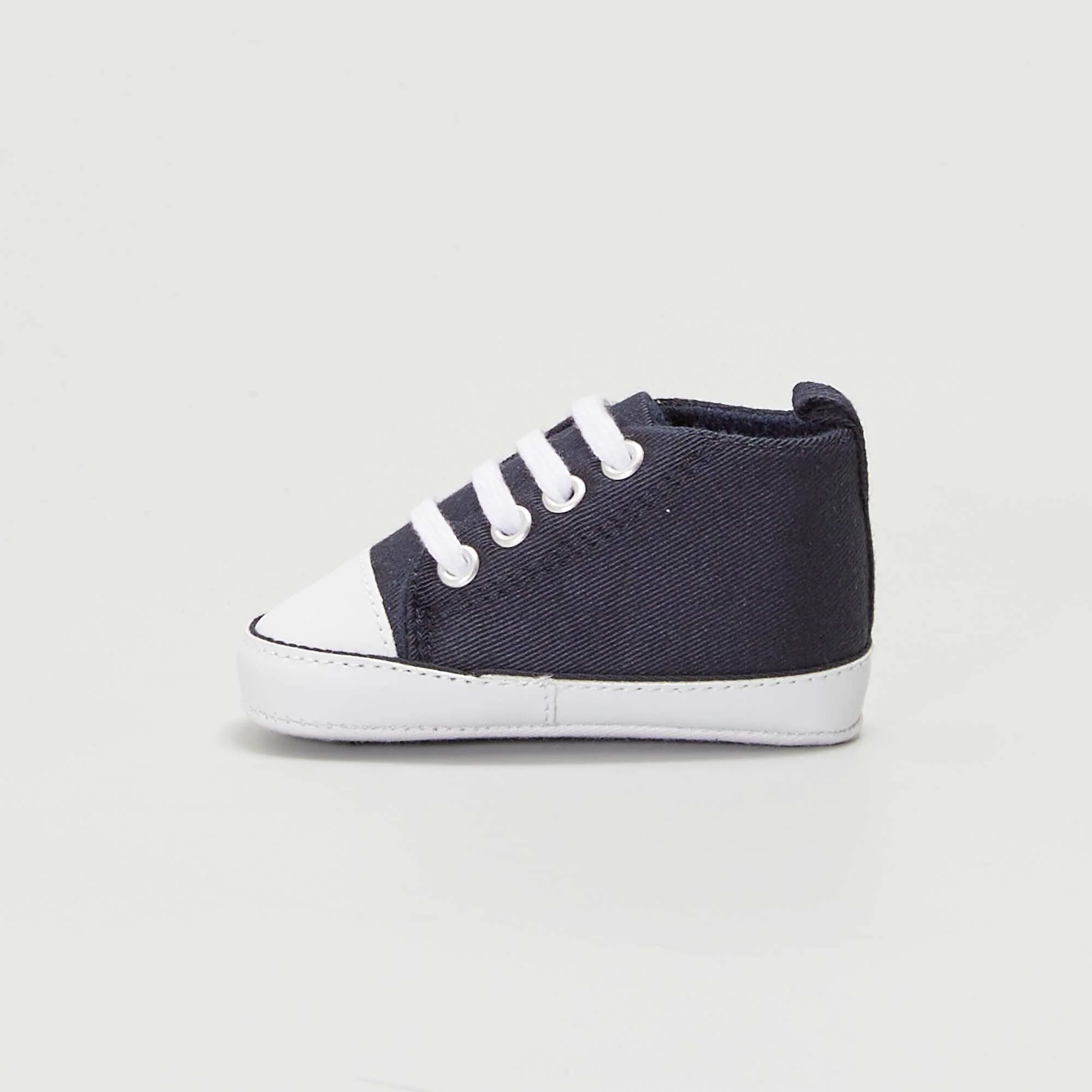 High top canvas trainers blue - Image 4