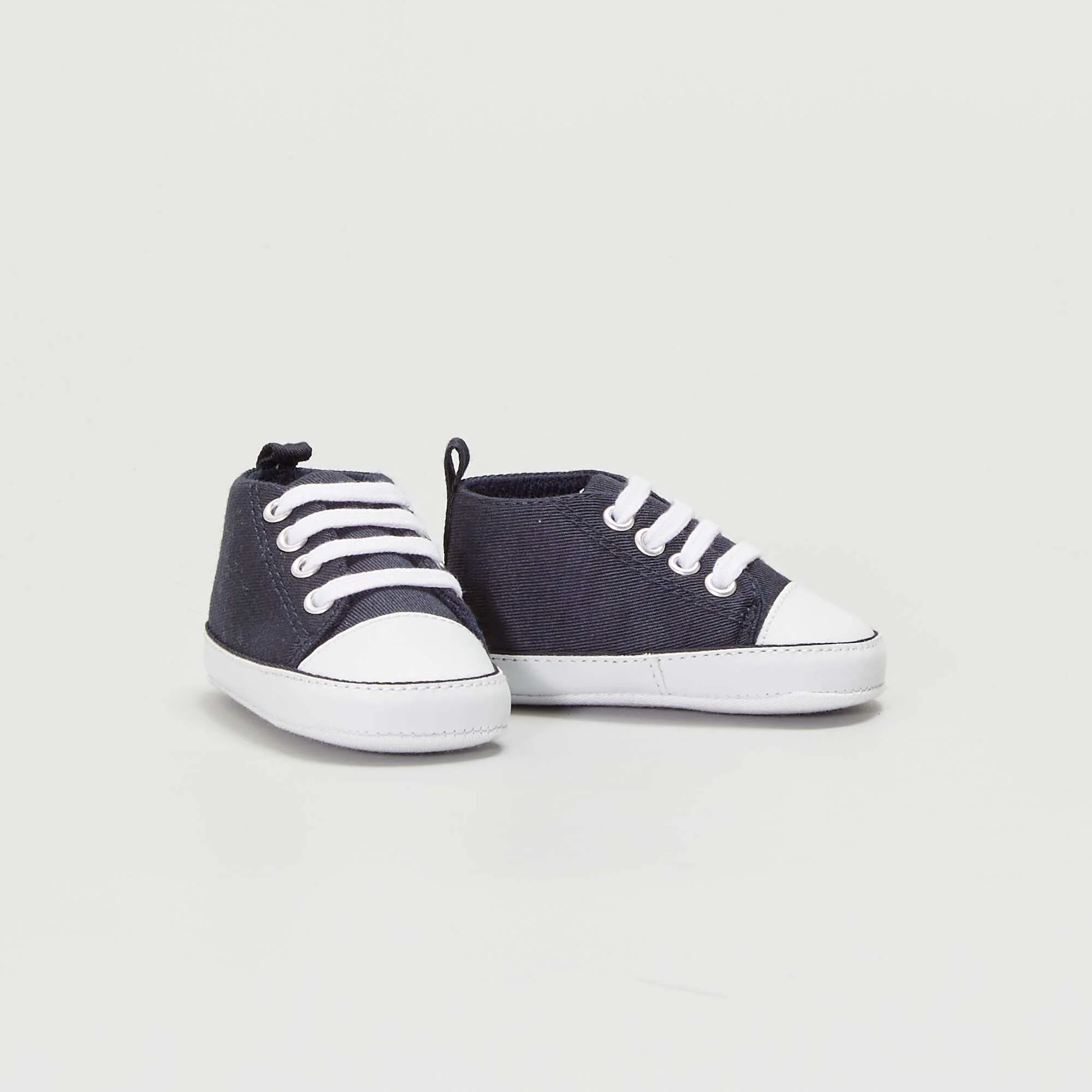 High top canvas trainers blue - Image 5