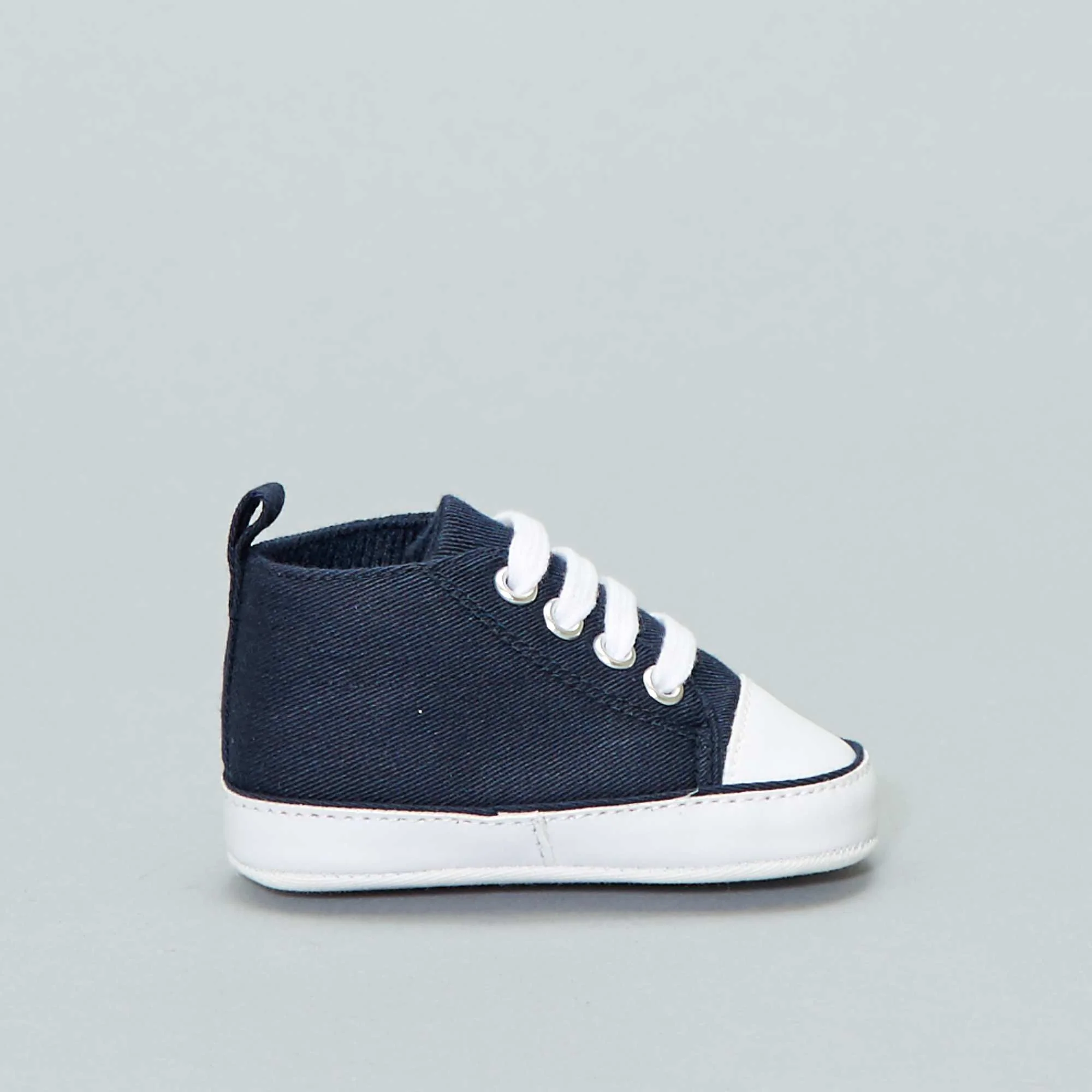 High top canvas trainers blue - Image 6