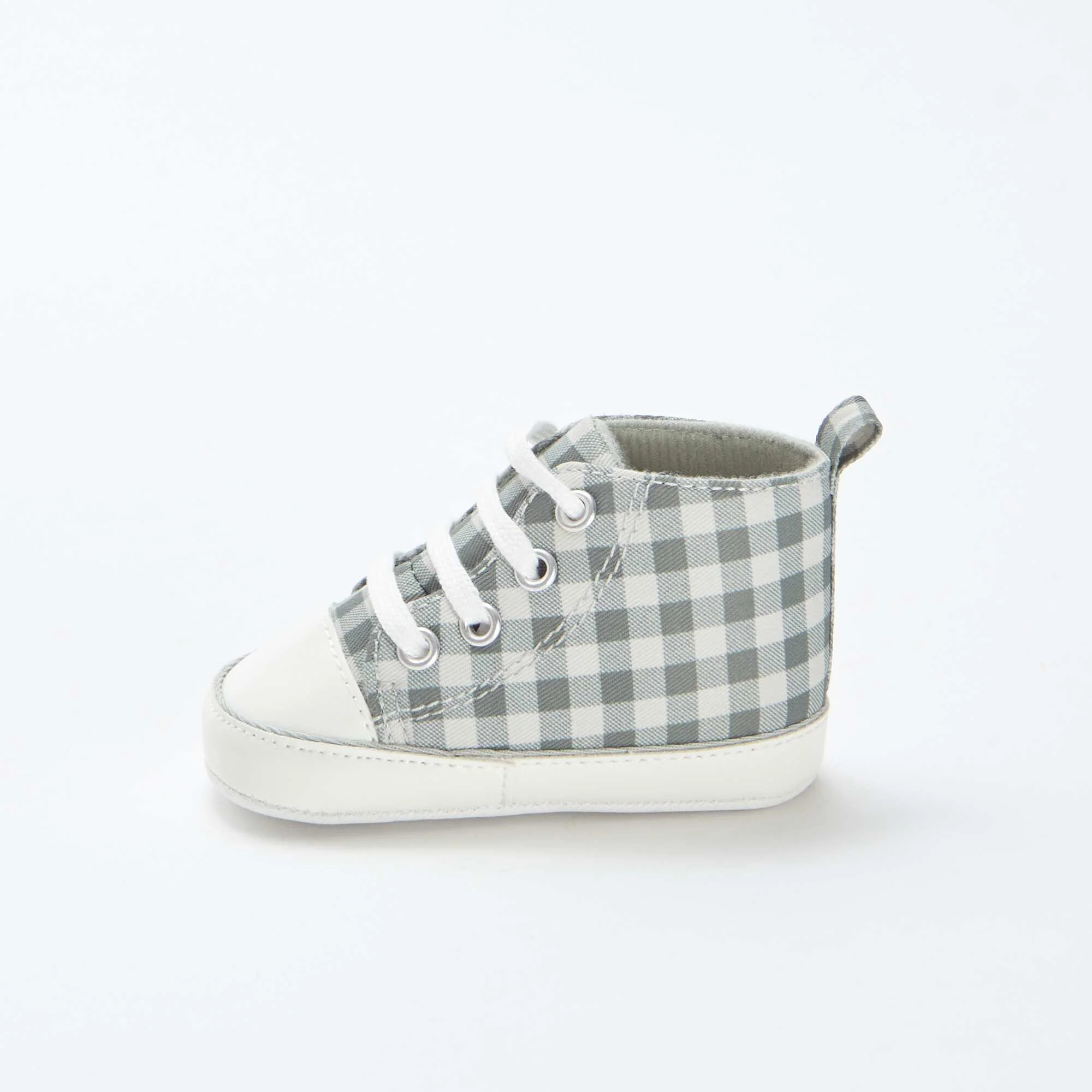 High-top checked trainers GREEN - Image 4