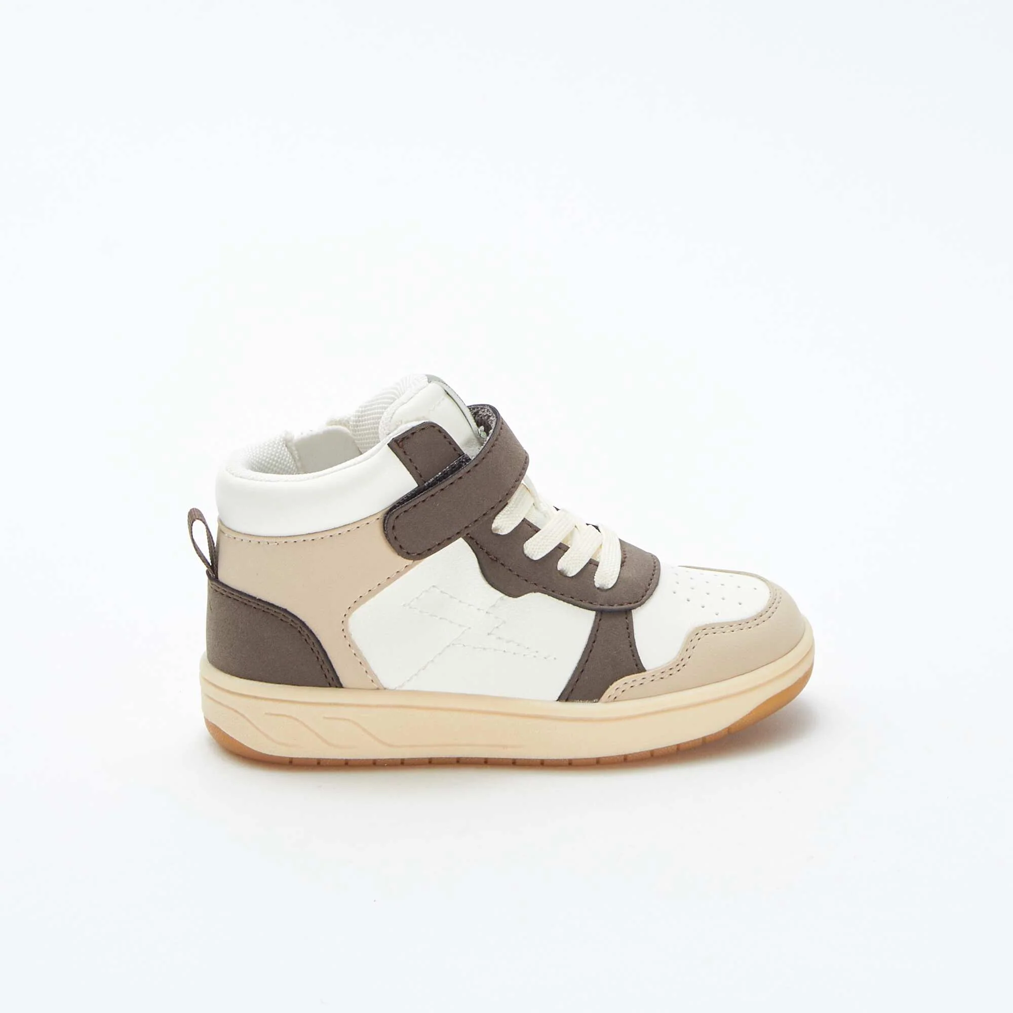 High-top trainers with hook-and-loop and lace-up fastening GREEN - Image 3