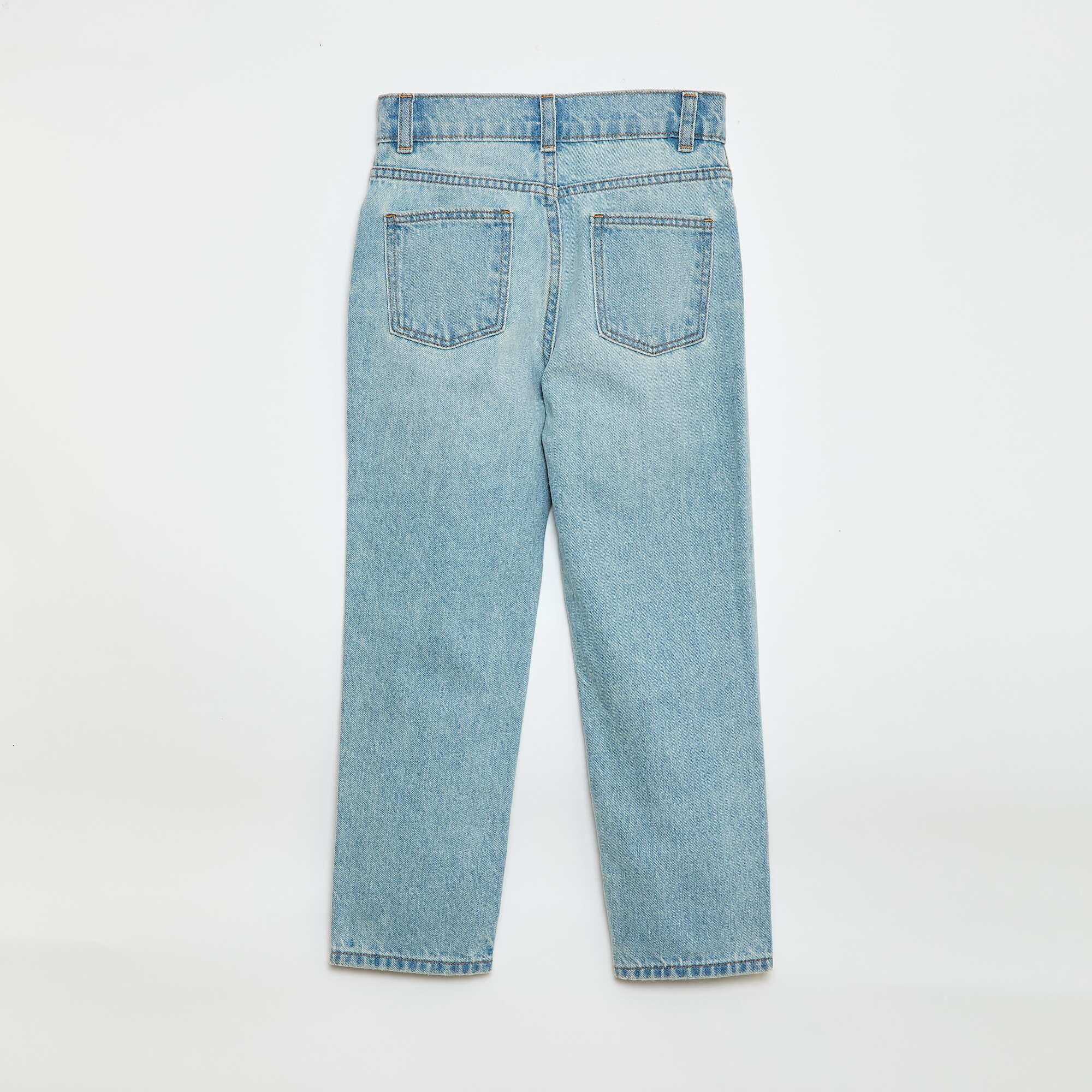High-Waisted Denim Jeans BLUE - Image 2
