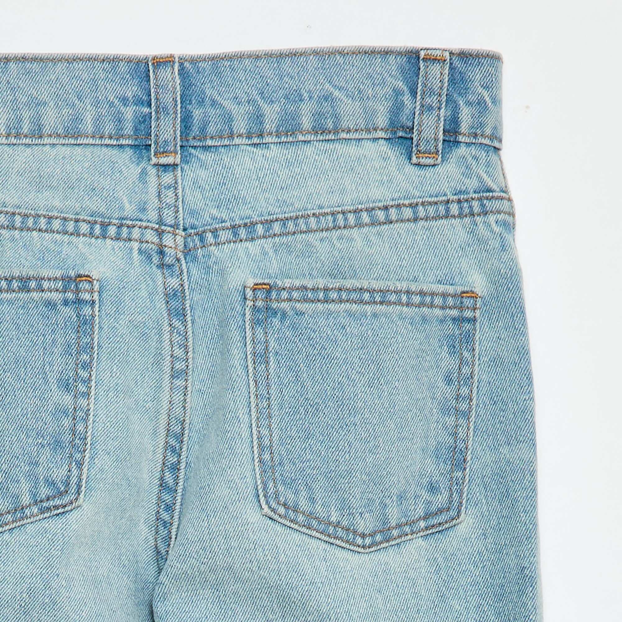 High-Waisted Denim Jeans BLUE - Image 4