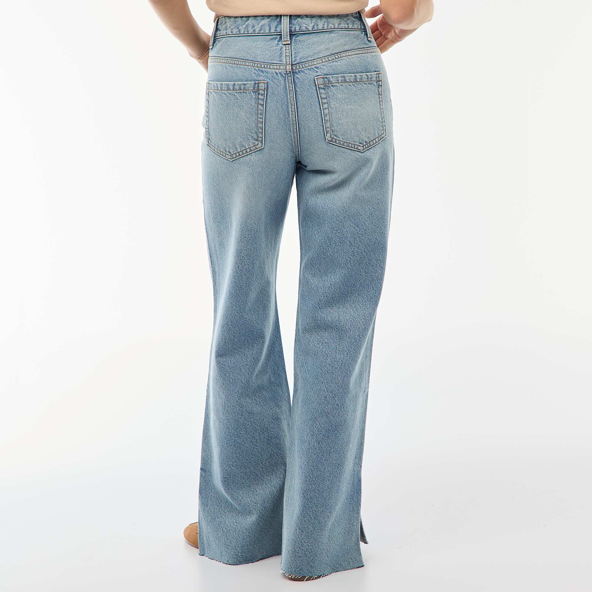 High-waisted flare/bootcut jeans BLUE - Image 4