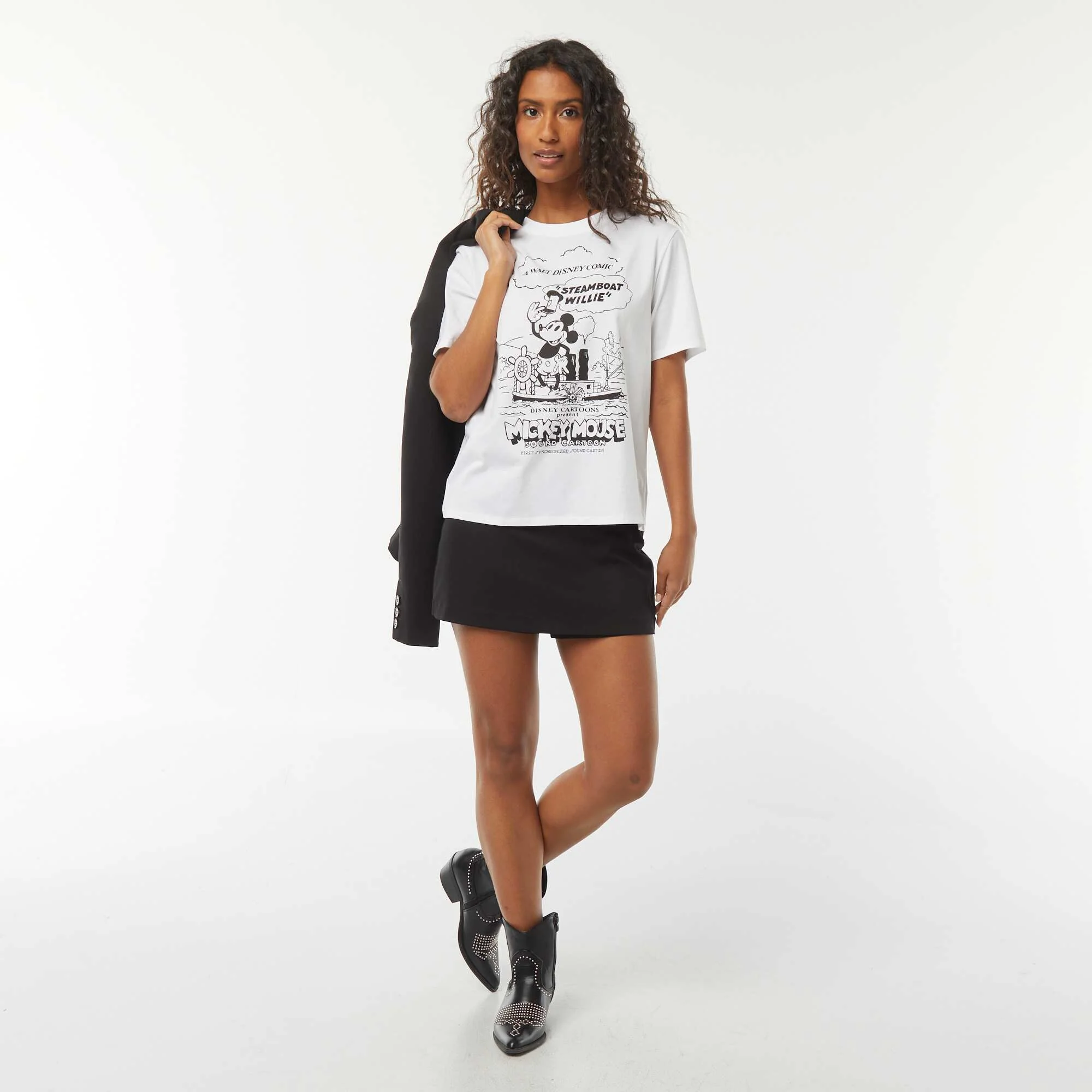 High-waisted skort BLACK - Image 2