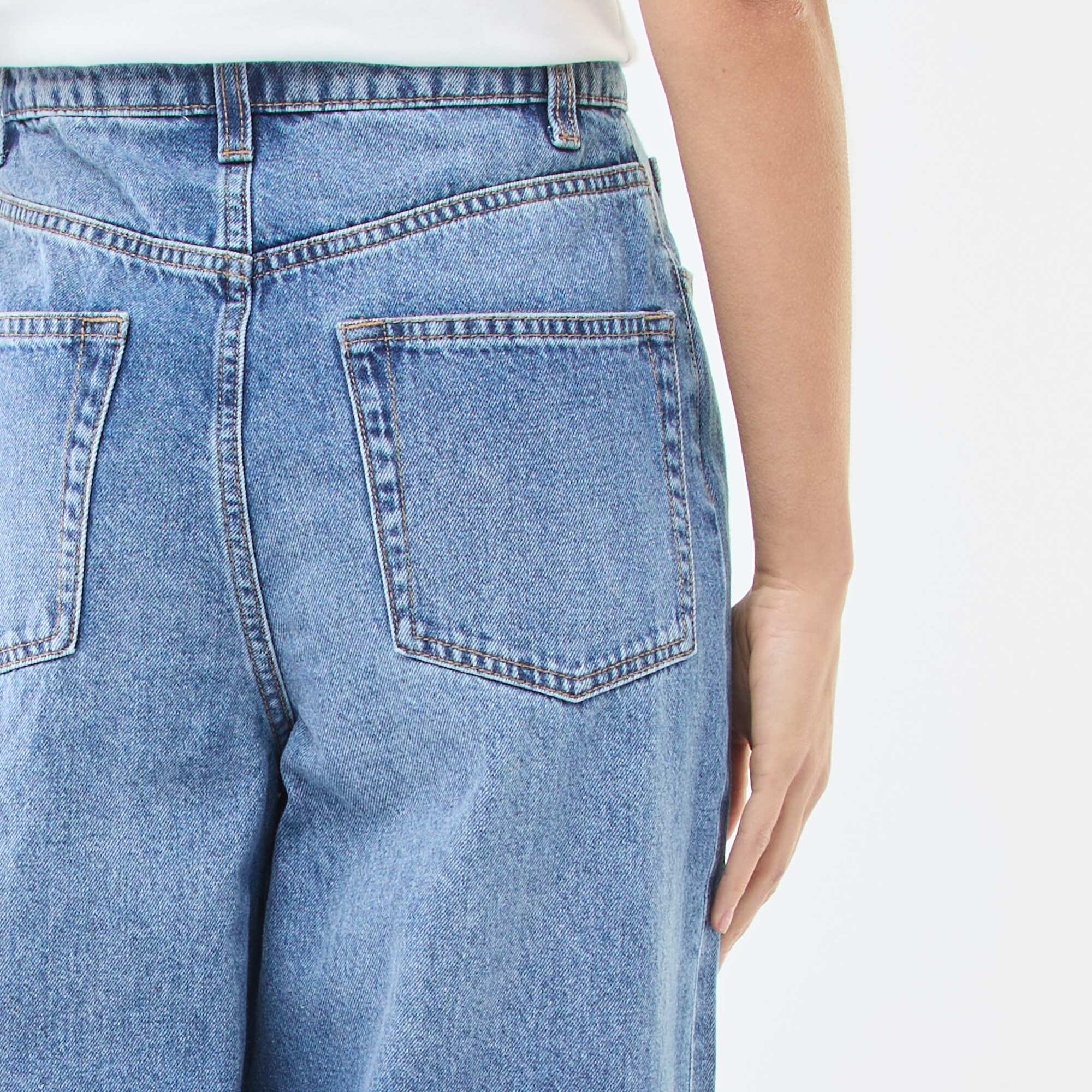 High-waisted wide leg jeans BLUE - Image 7