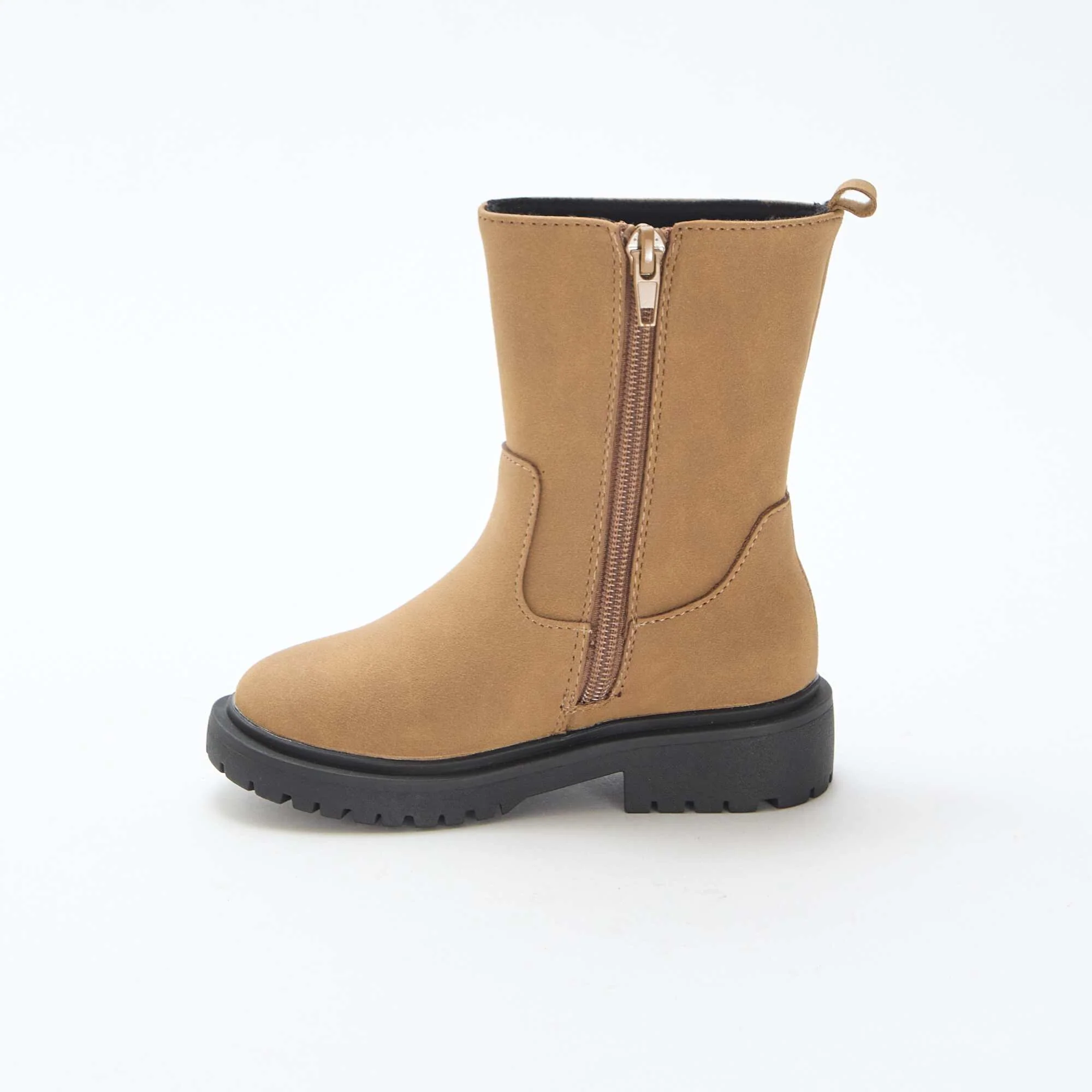 High Zipped Boots BROWN - Image 4