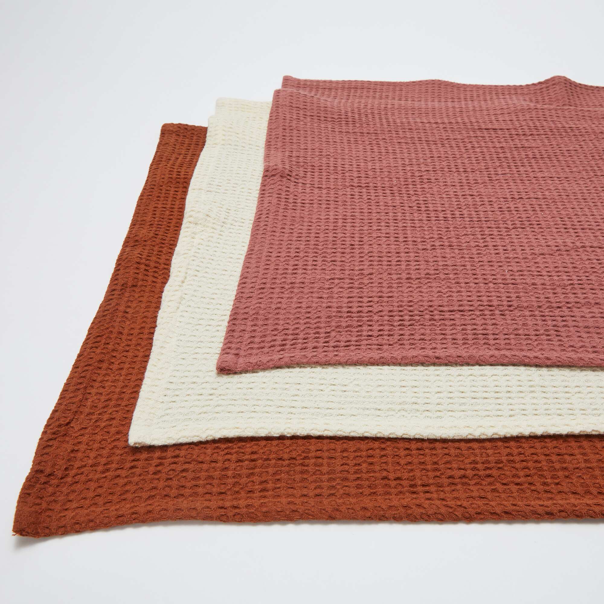 Honeycomb Rectangular Tea Towel ORANGE - Image 2