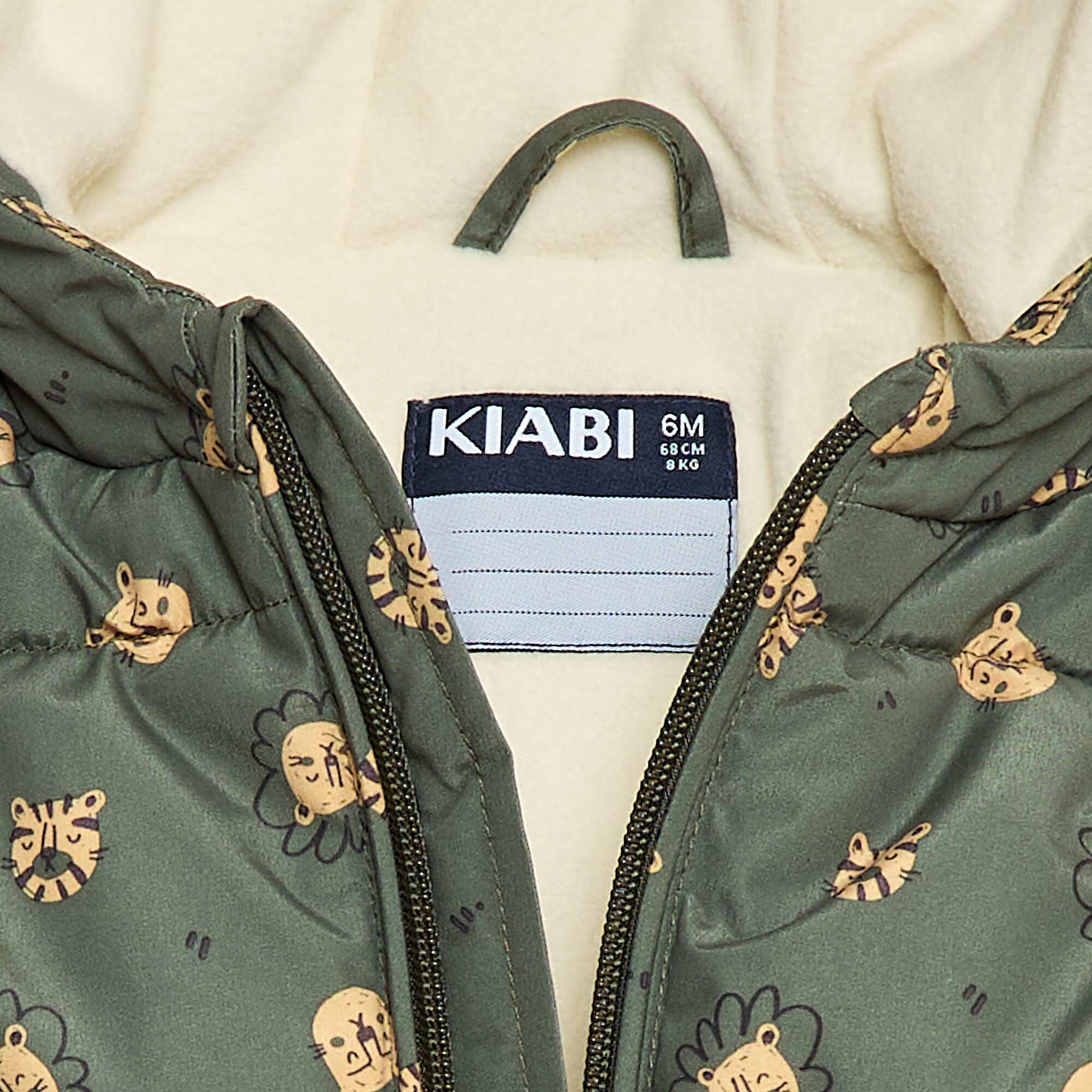 Hooded Padded Jacket GREEN - Image 3