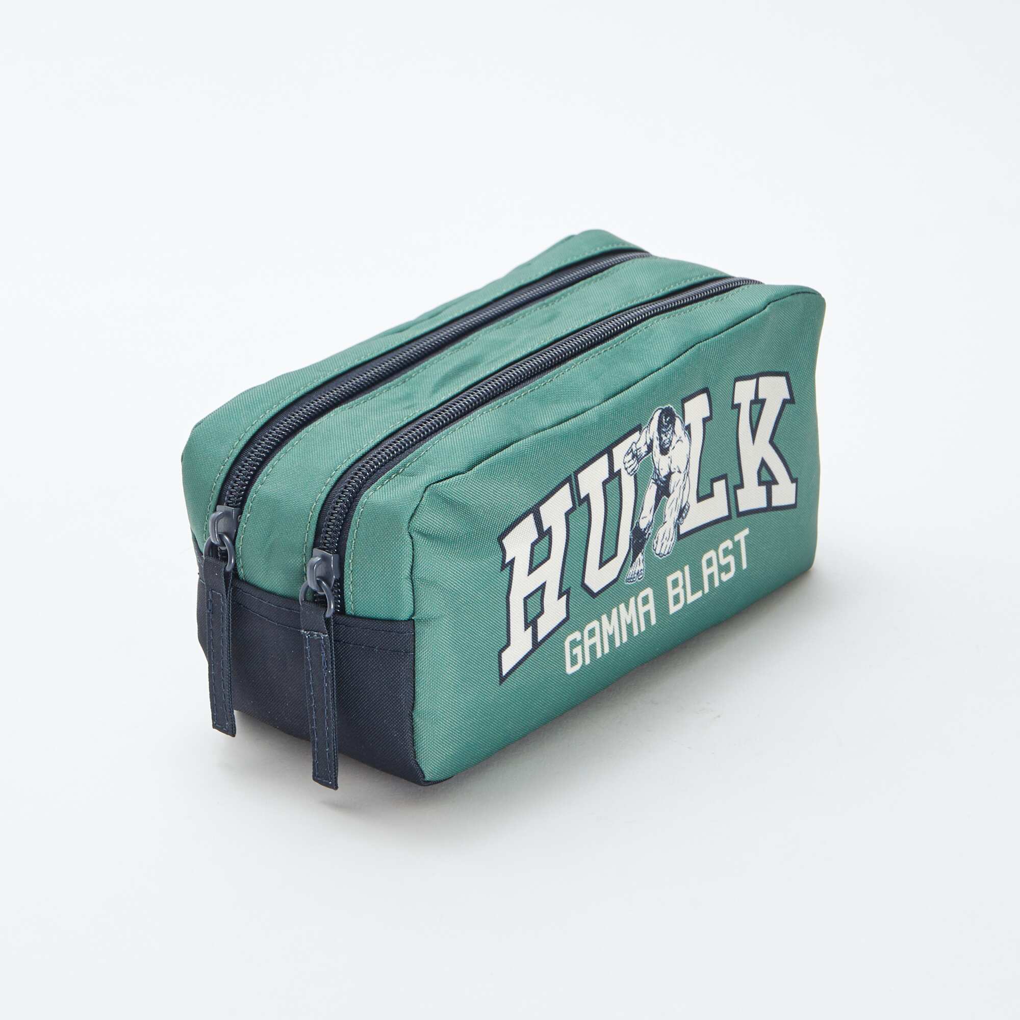 Hulk double compartment pencil case GREEN