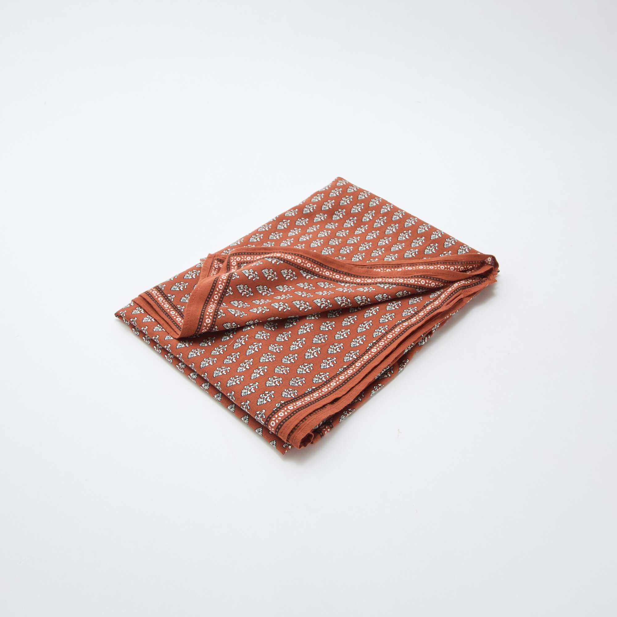 India Print Scarf BROWN - Image 3