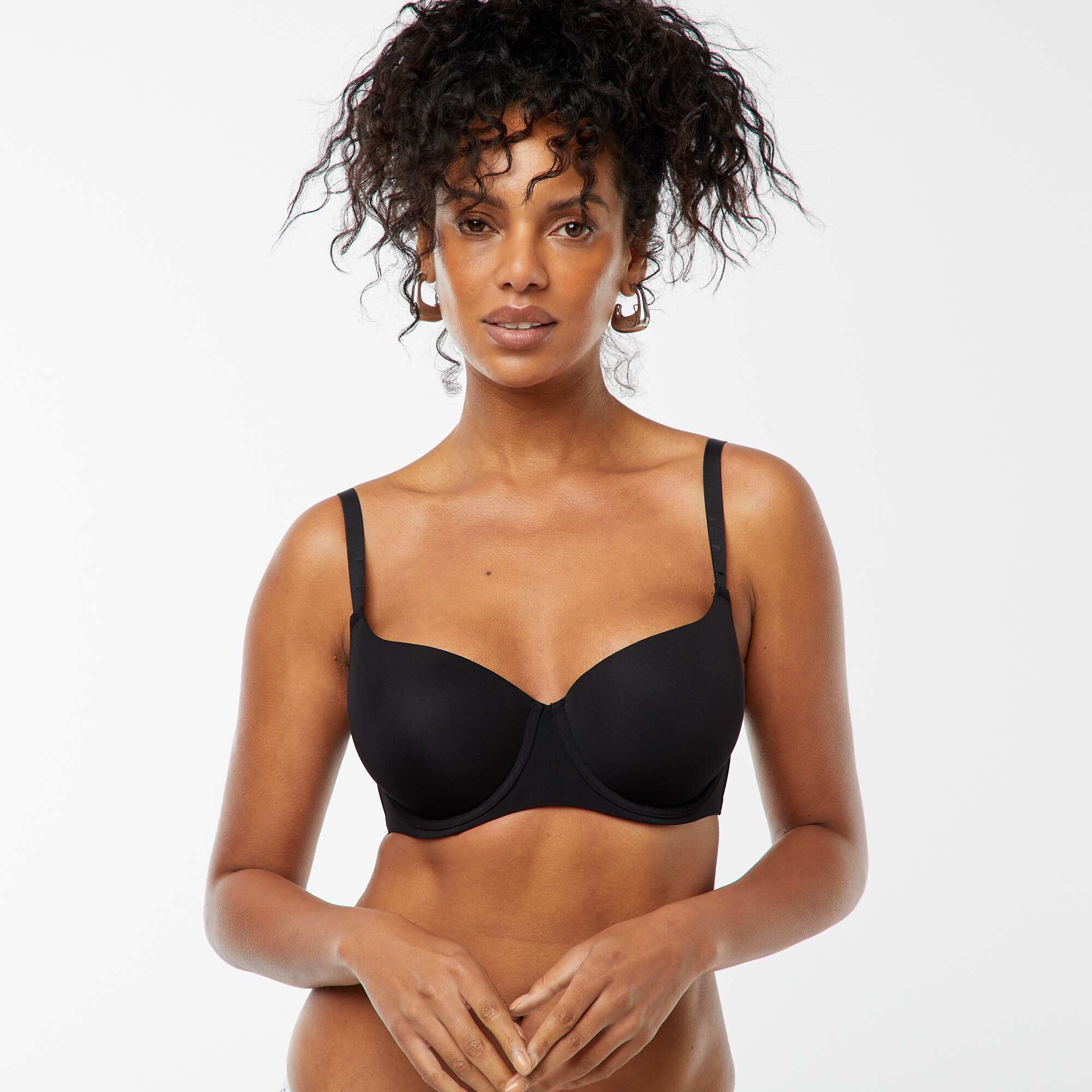Invisible bra for D & E cups BLACK