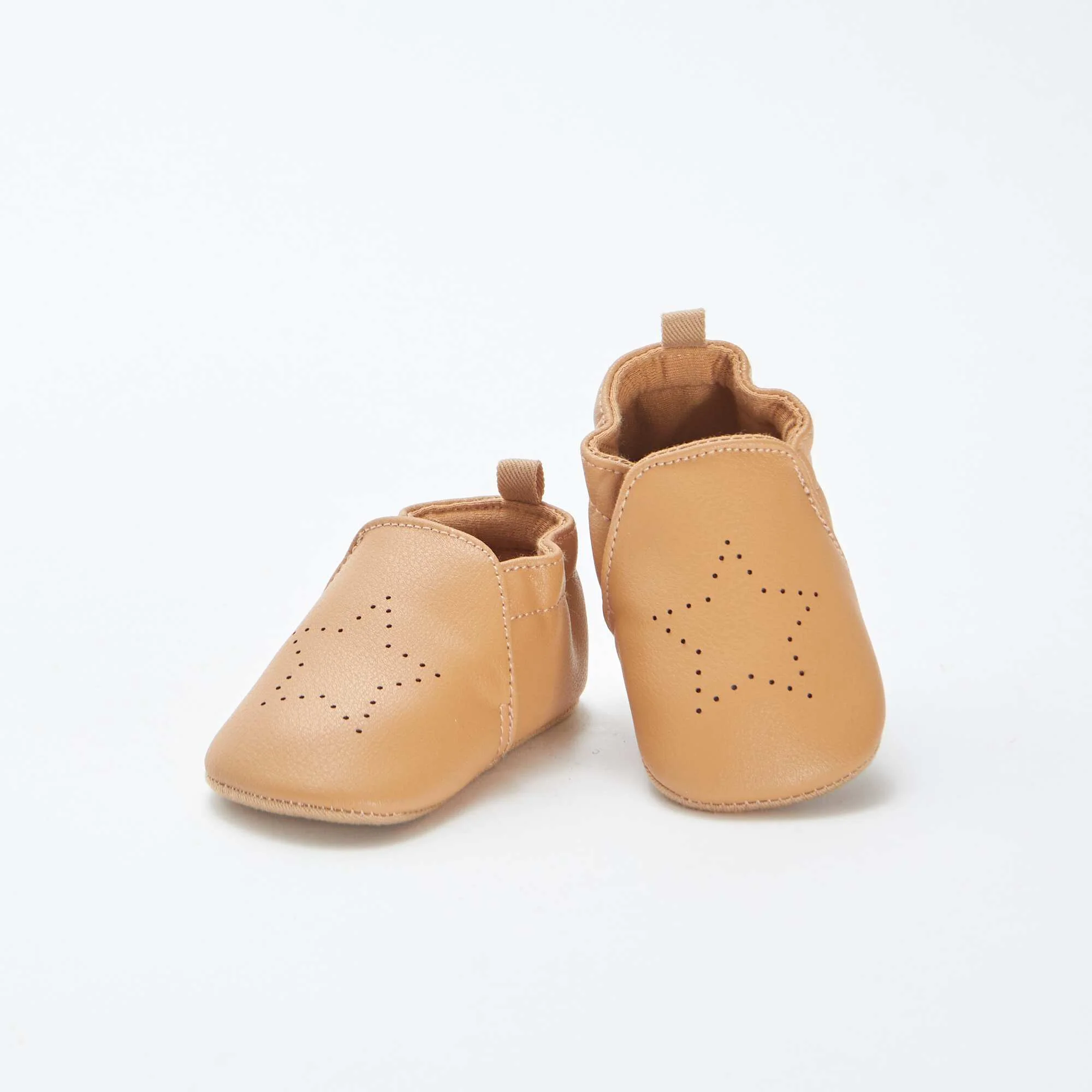 Iridescent slippers with star BROWN - Image 5