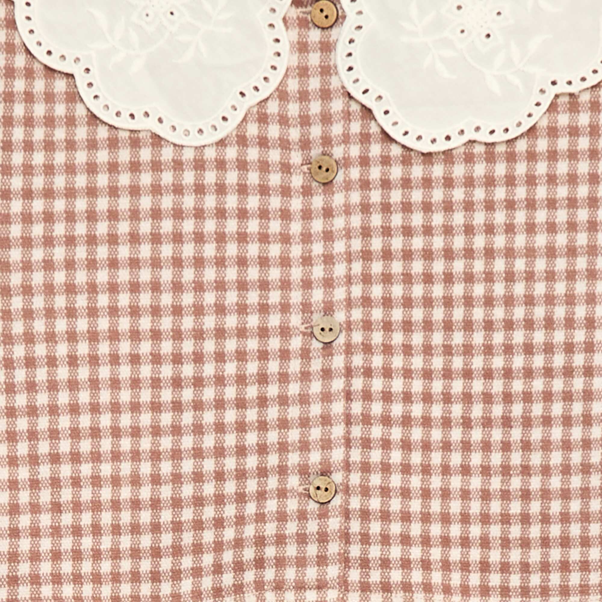 Jacquard Knit Dress with Peter Pan Collar BEIGE - Image 3