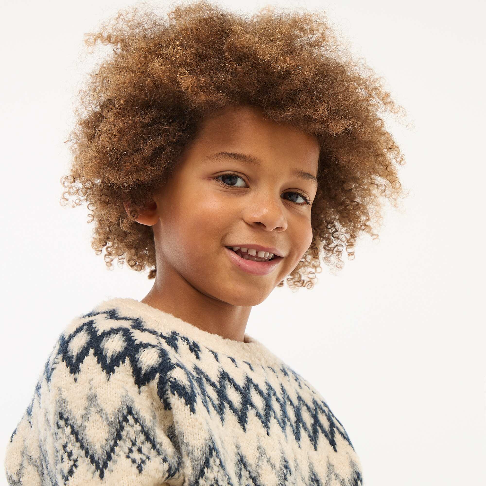 Jacquard Sweater with Round Neck GREY - Image 4