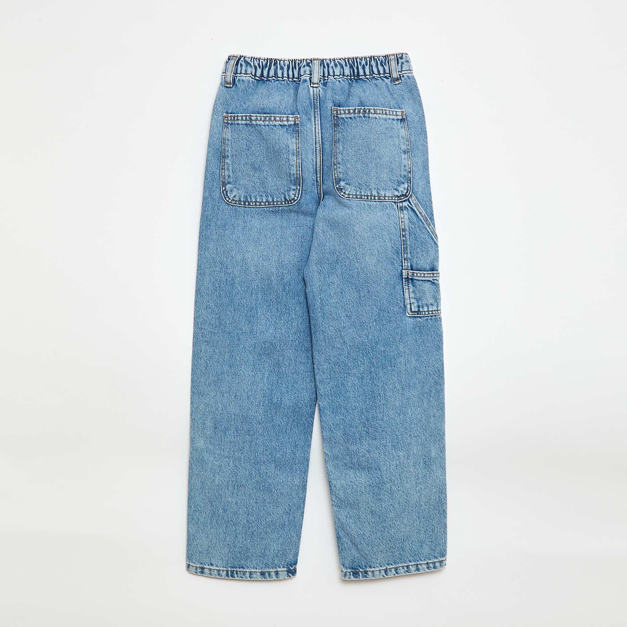 Jeans with knee cut-outs BLUE - Image 2