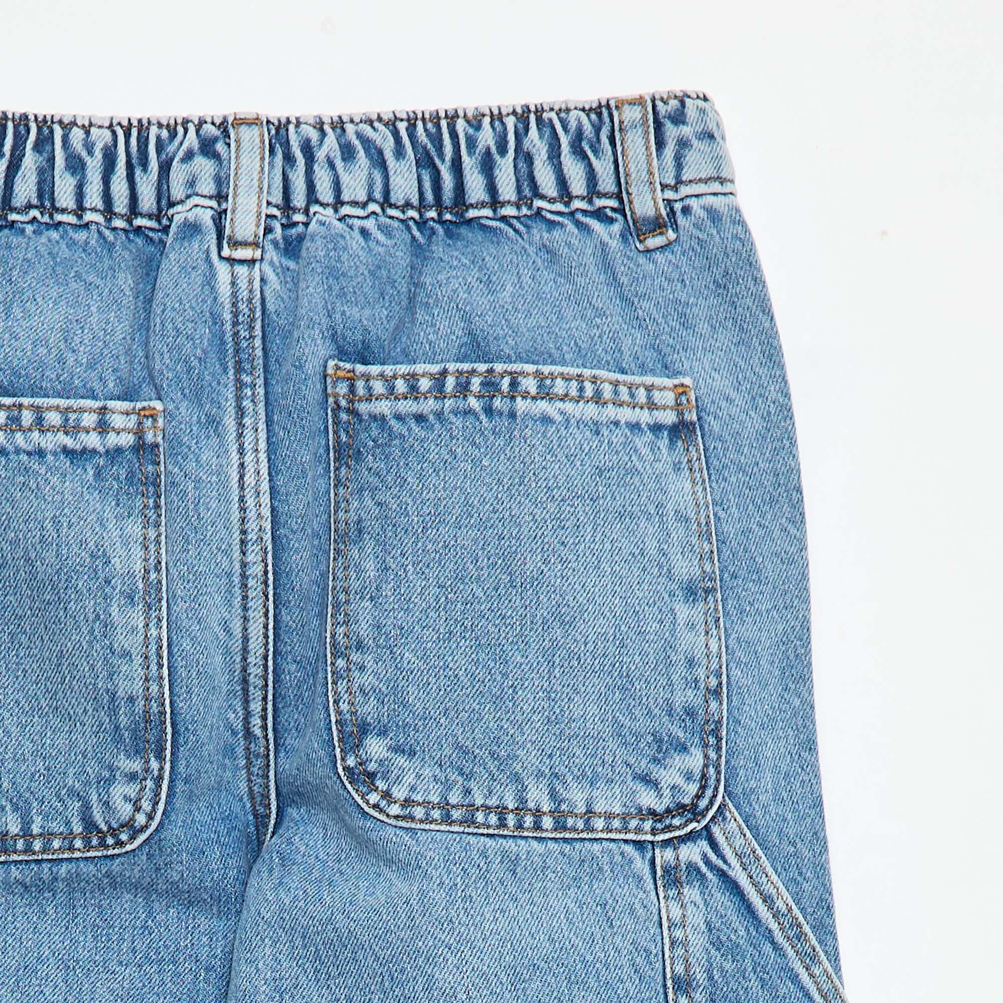 Jeans with knee cut-outs BLUE - Image 4