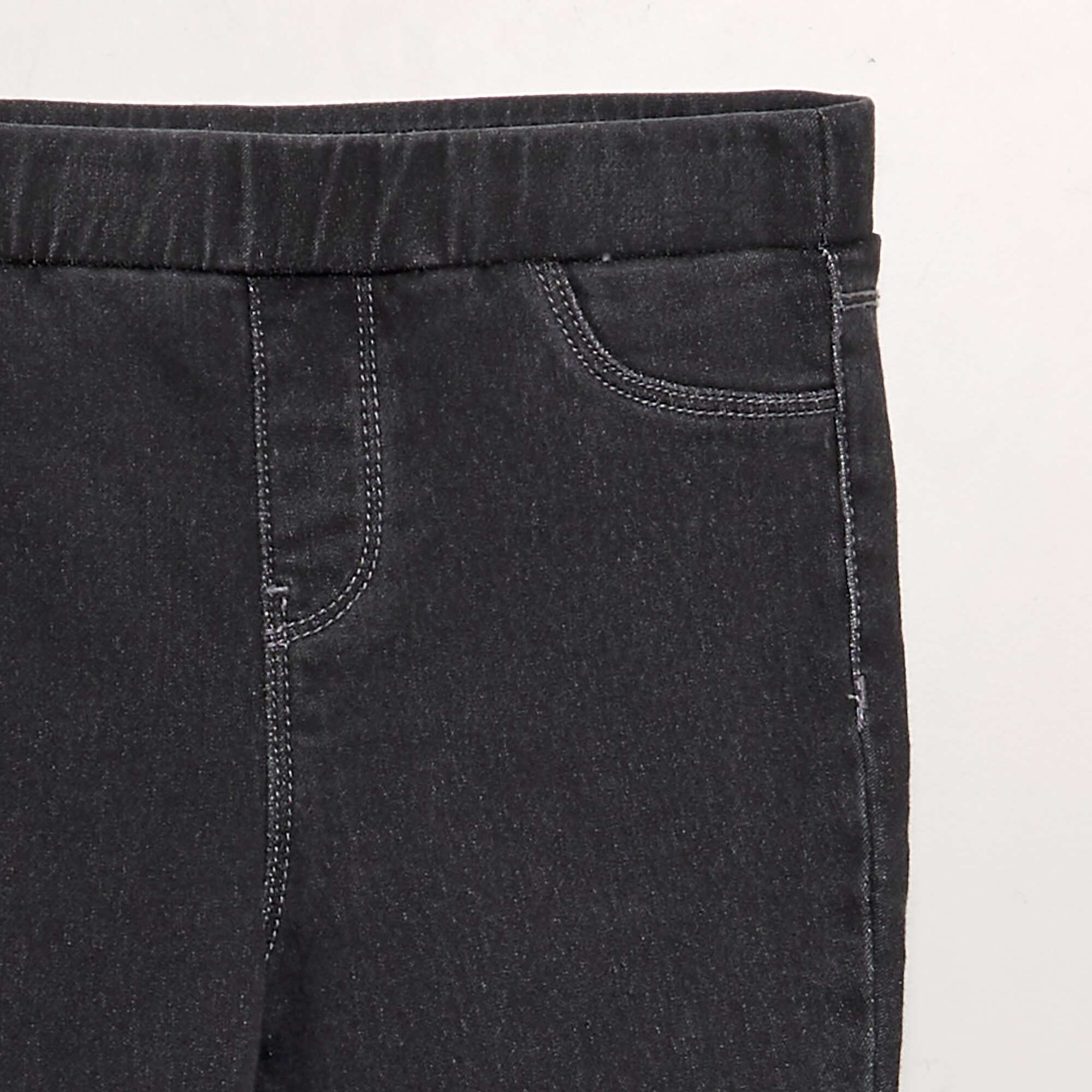 Jeggings with elasticated waist BLACK - Image 3