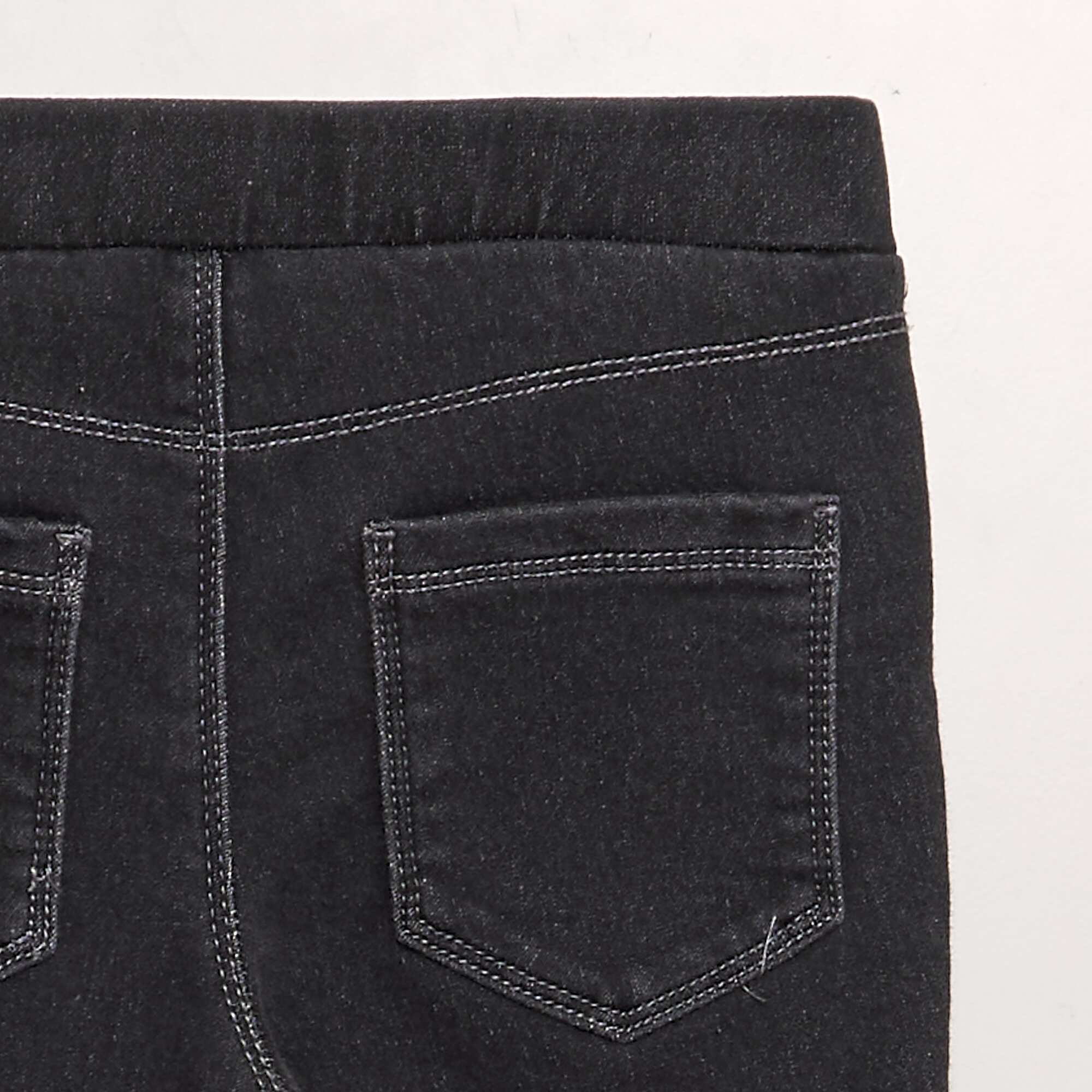 Jeggings with elasticated waist BLACK - Image 4