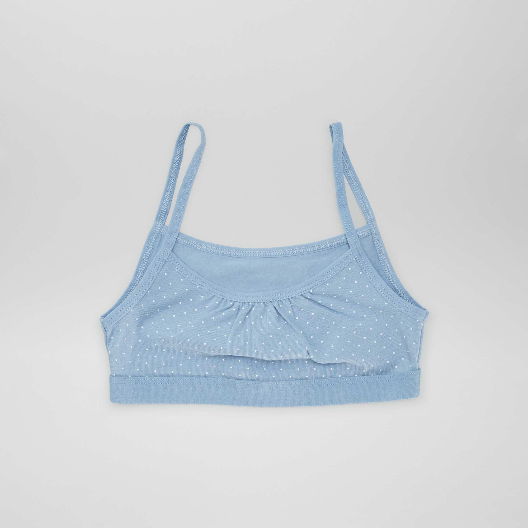Jersey crop tops with spaghetti straps - Pack of 2 BLUE - Image 3