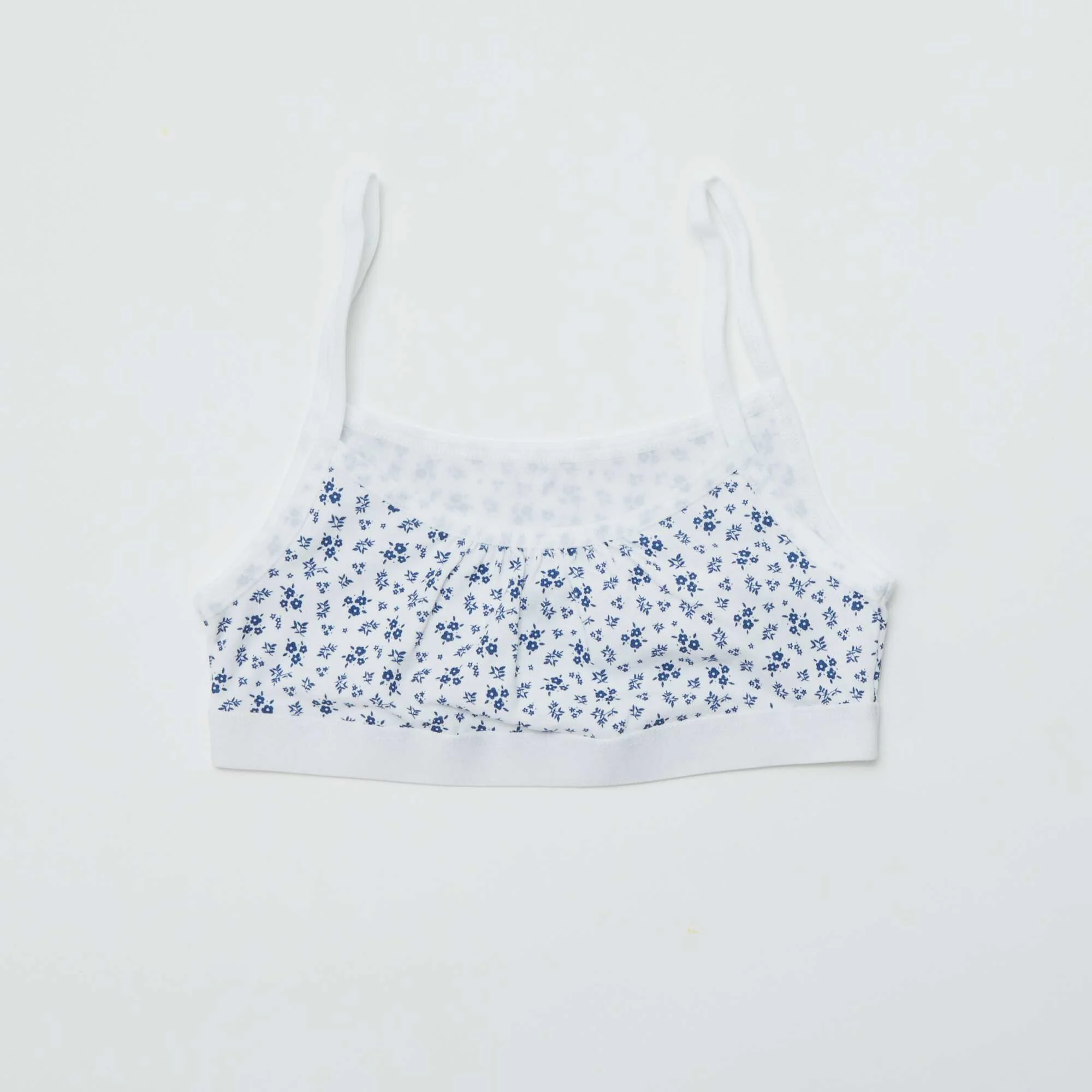 Jersey crop tops with spaghetti straps - Pack of 2 WHITE - Image 3