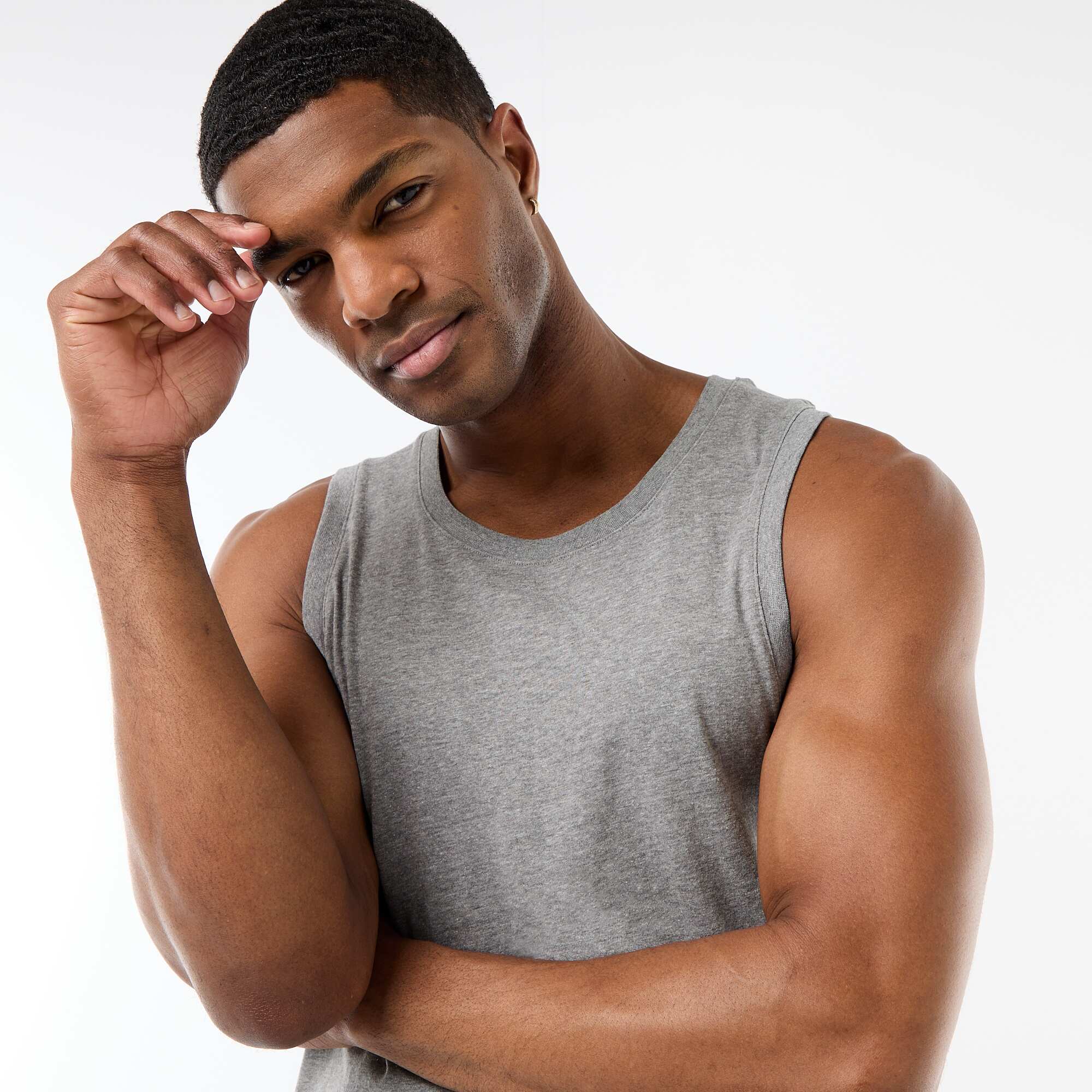 Jersey Knit Tank Top Set - 2 Pack GREY - Image 4