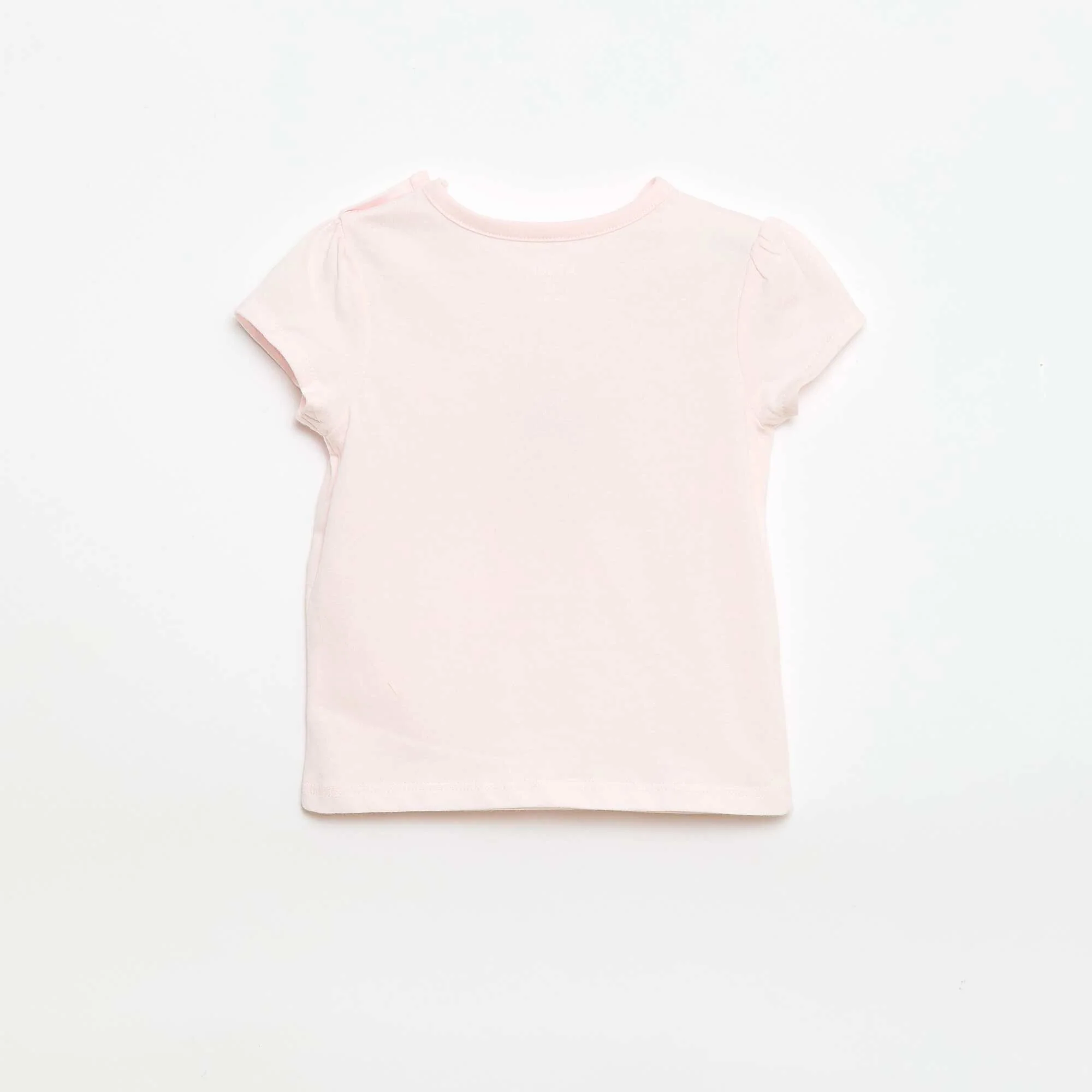 Jersey T-shirt with short sleeves PINK - Image 3