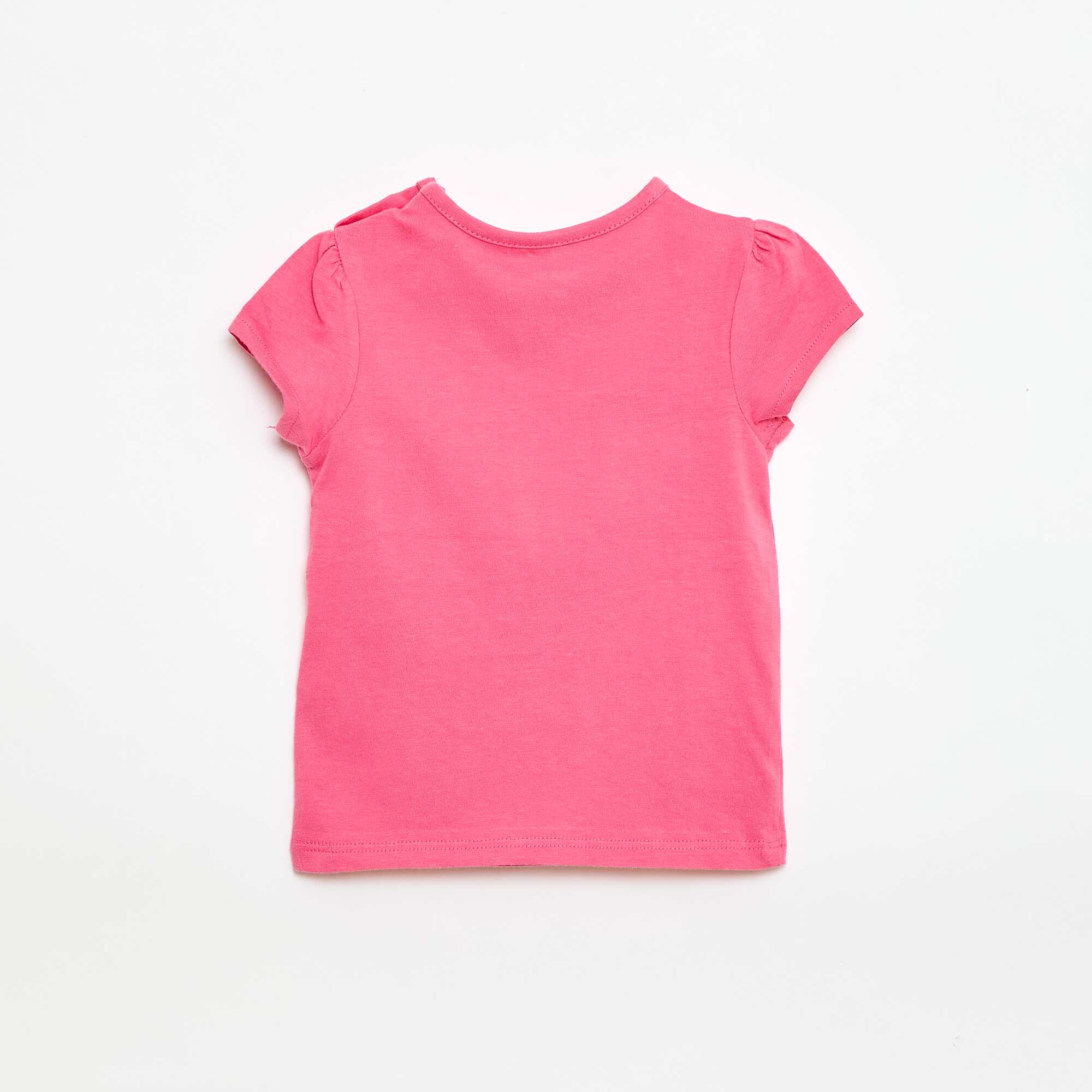 Jersey T-shirt with short sleeves PINK - Image 3