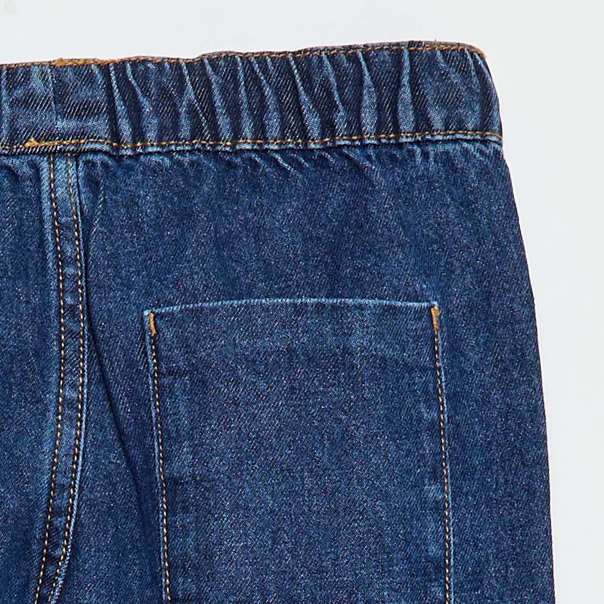 Jogger-fit denim trousers BLUE - Image 4