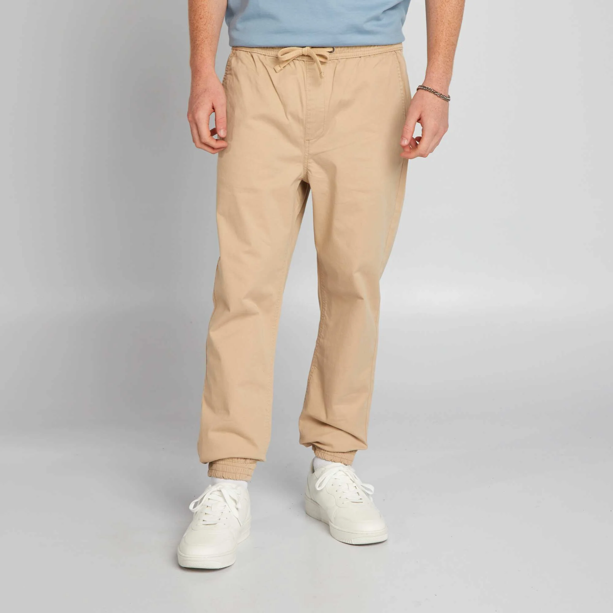 Jogger-style trousers BEIGE - Image 2