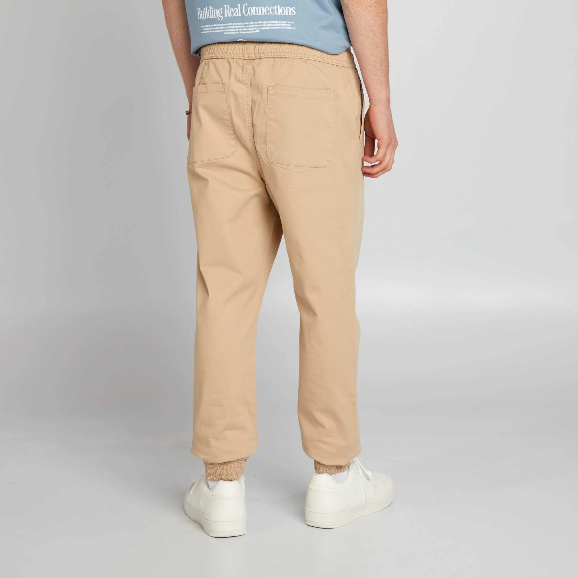 Jogger-style trousers BEIGE - Image 3