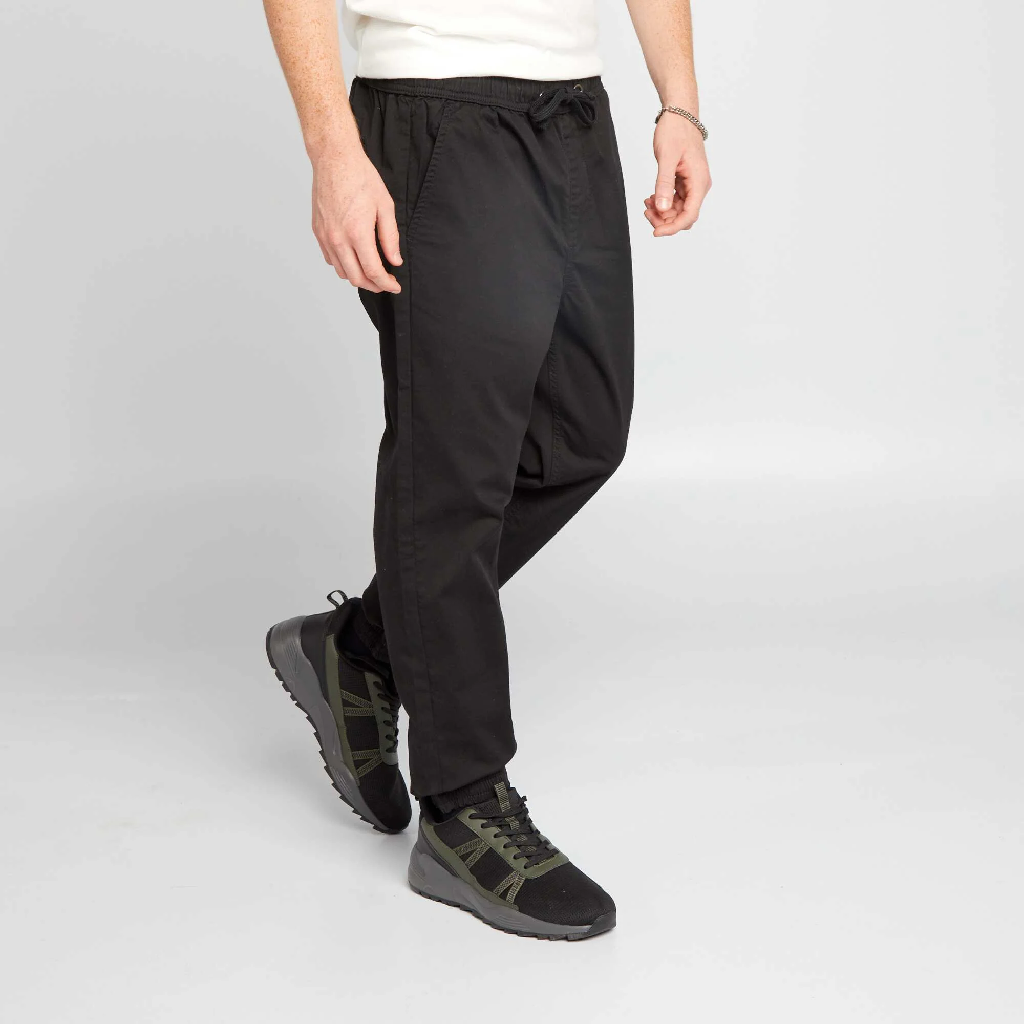 Jogger-style trousers Black - Image 4