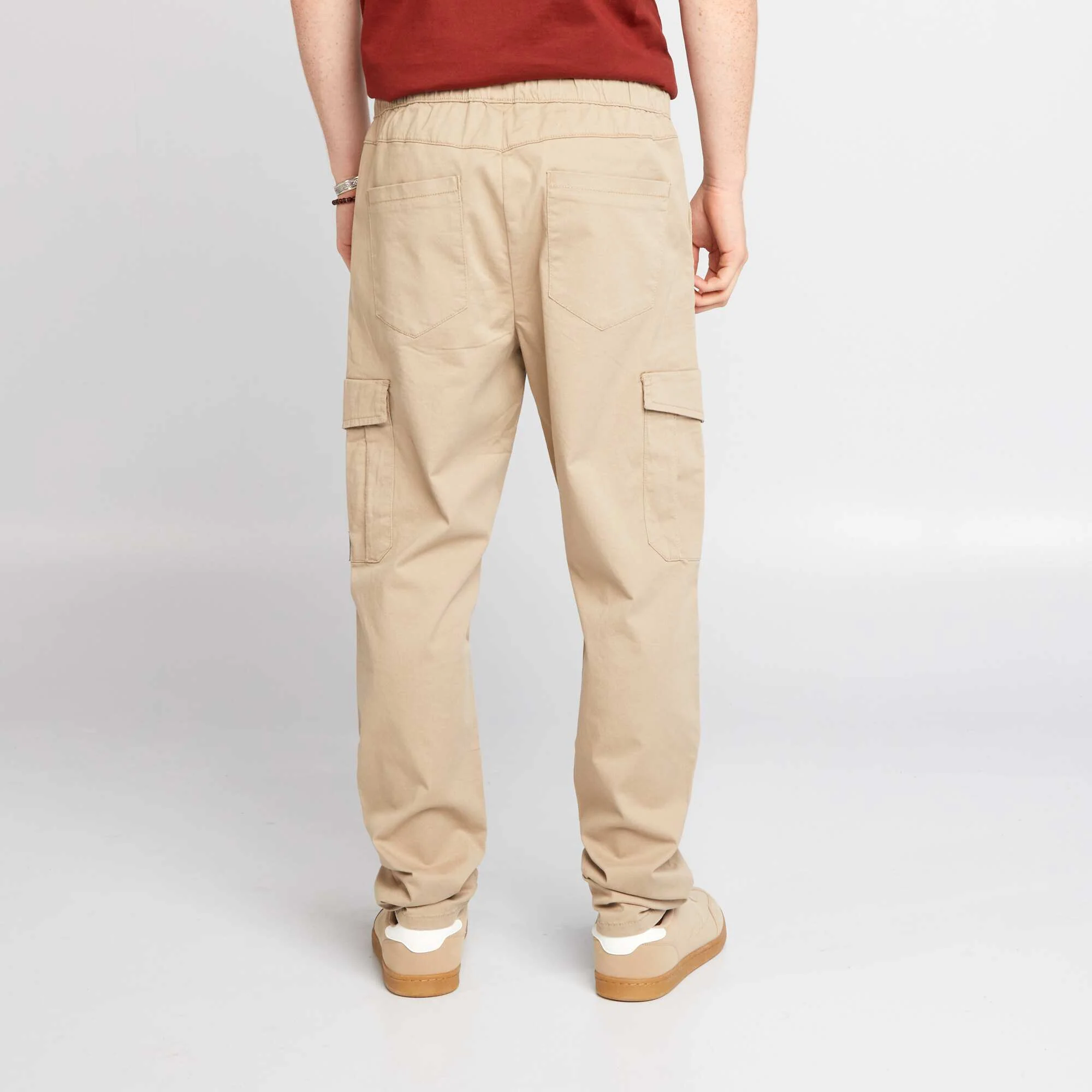 Joggers with flap pockets BEIGE - Image 4
