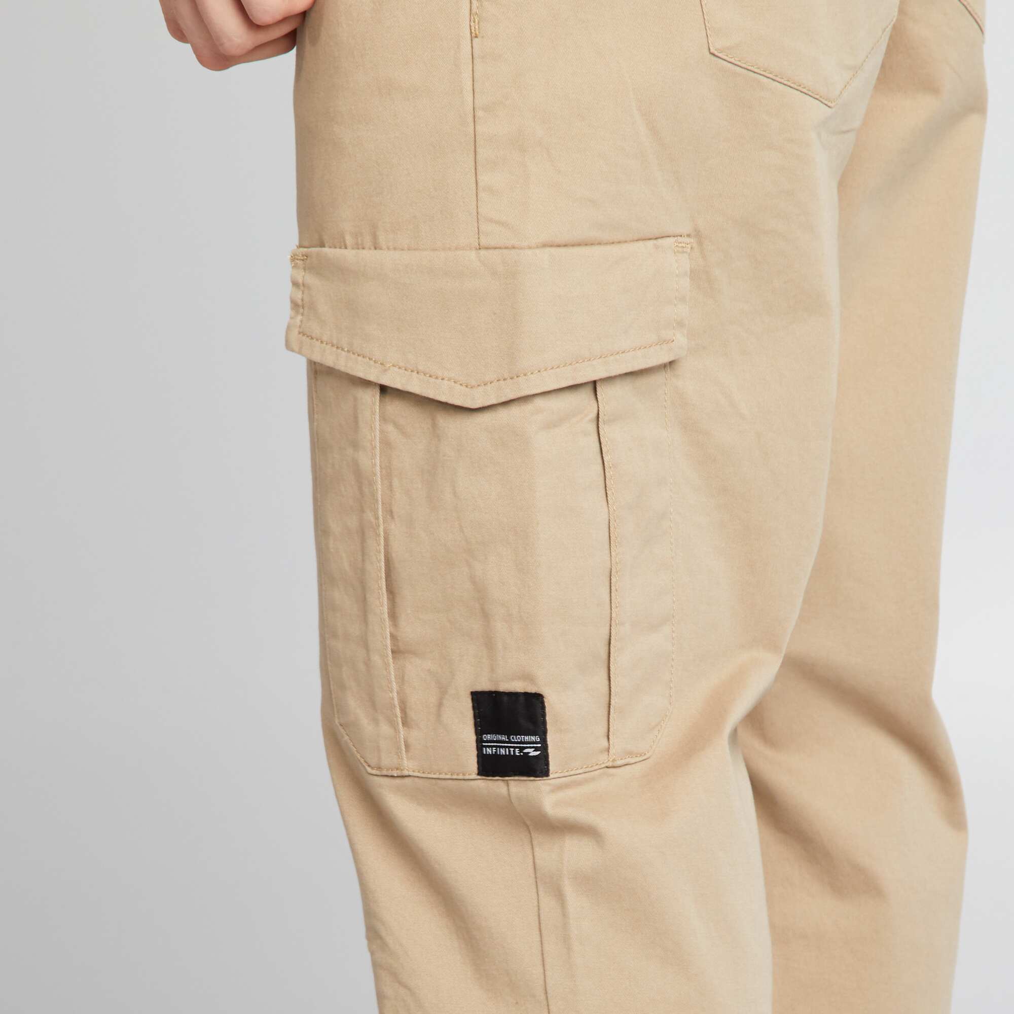 Joggers with flap pockets BEIGE - Image 8