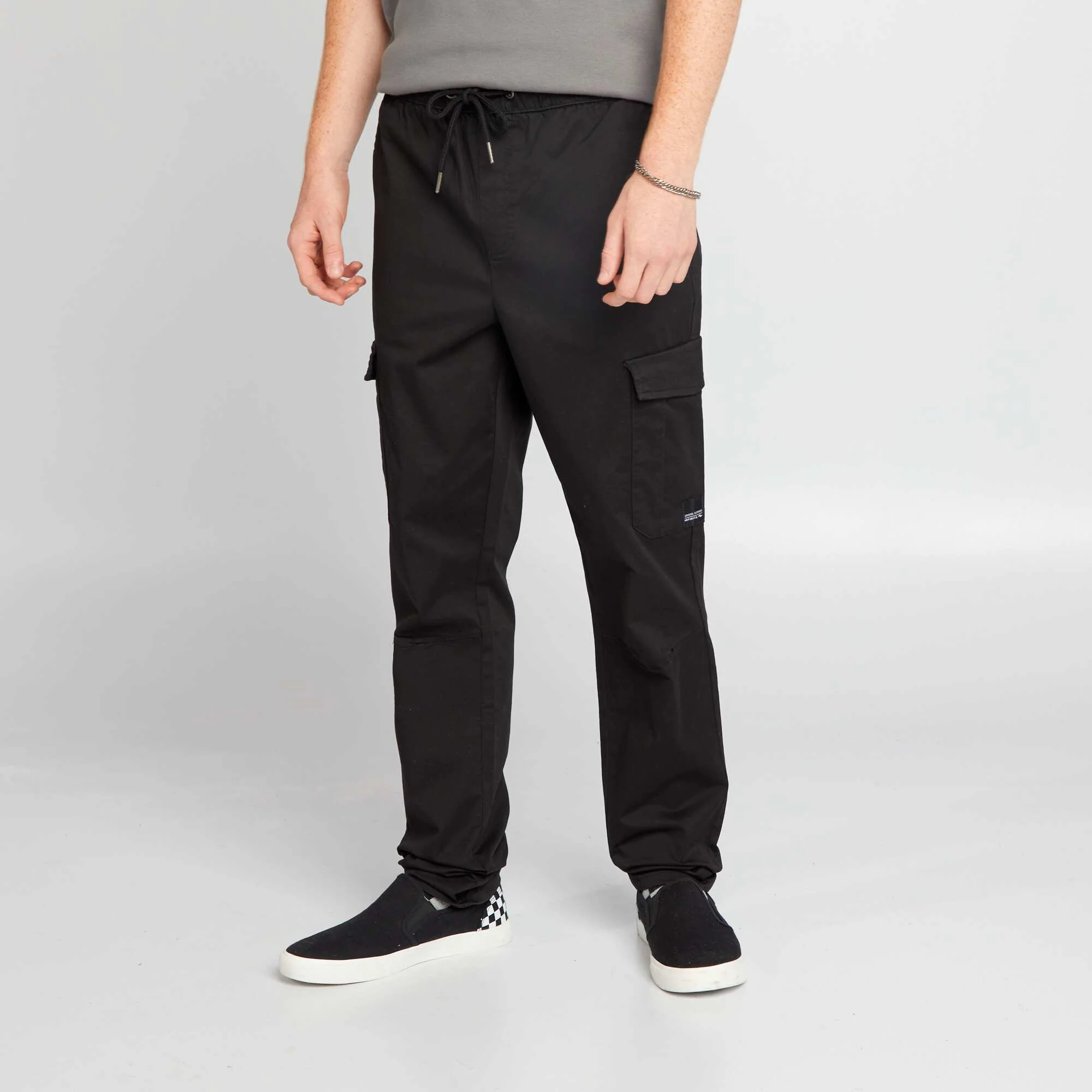 Joggers with flap pockets black - Image 3