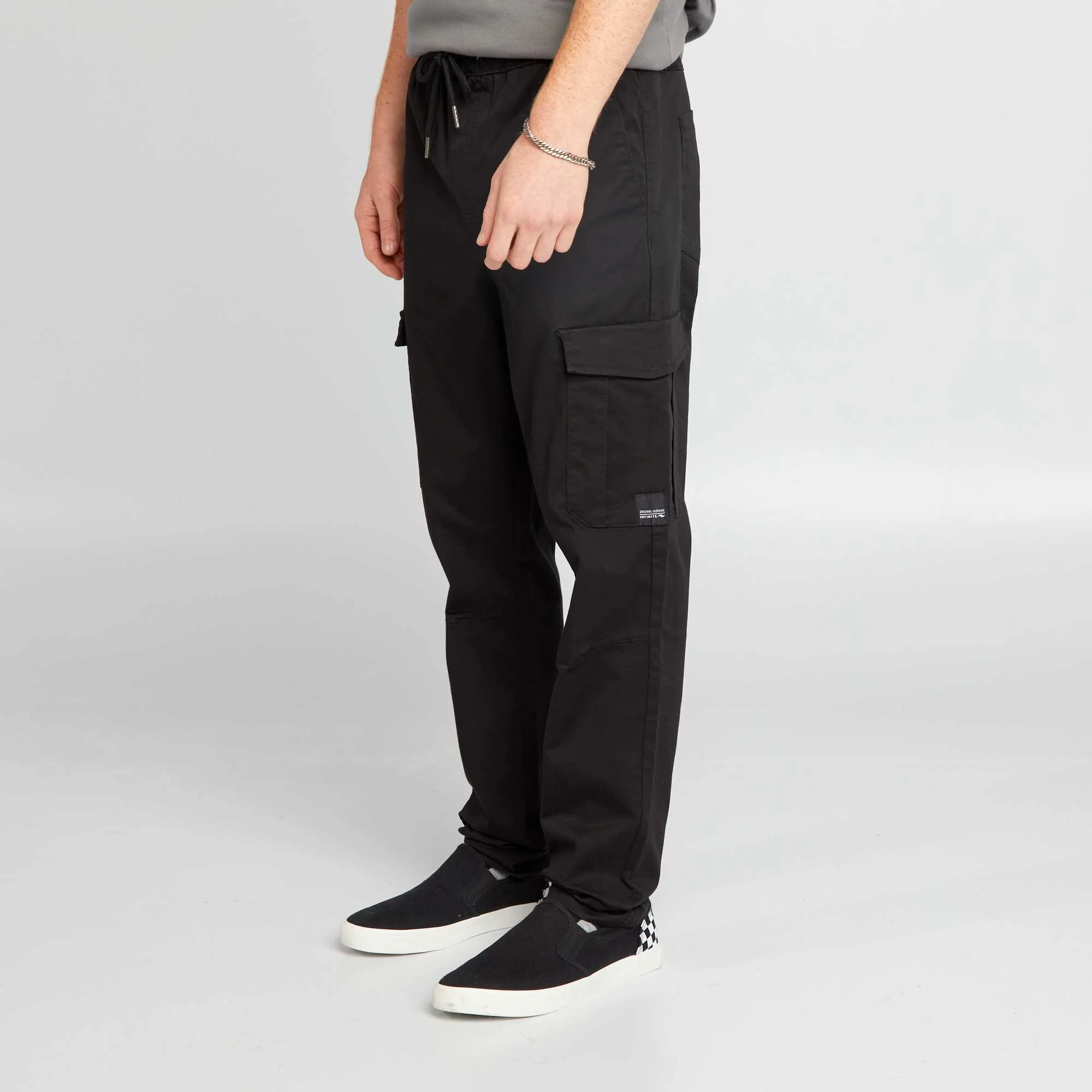 Joggers with flap pockets black - Image 4