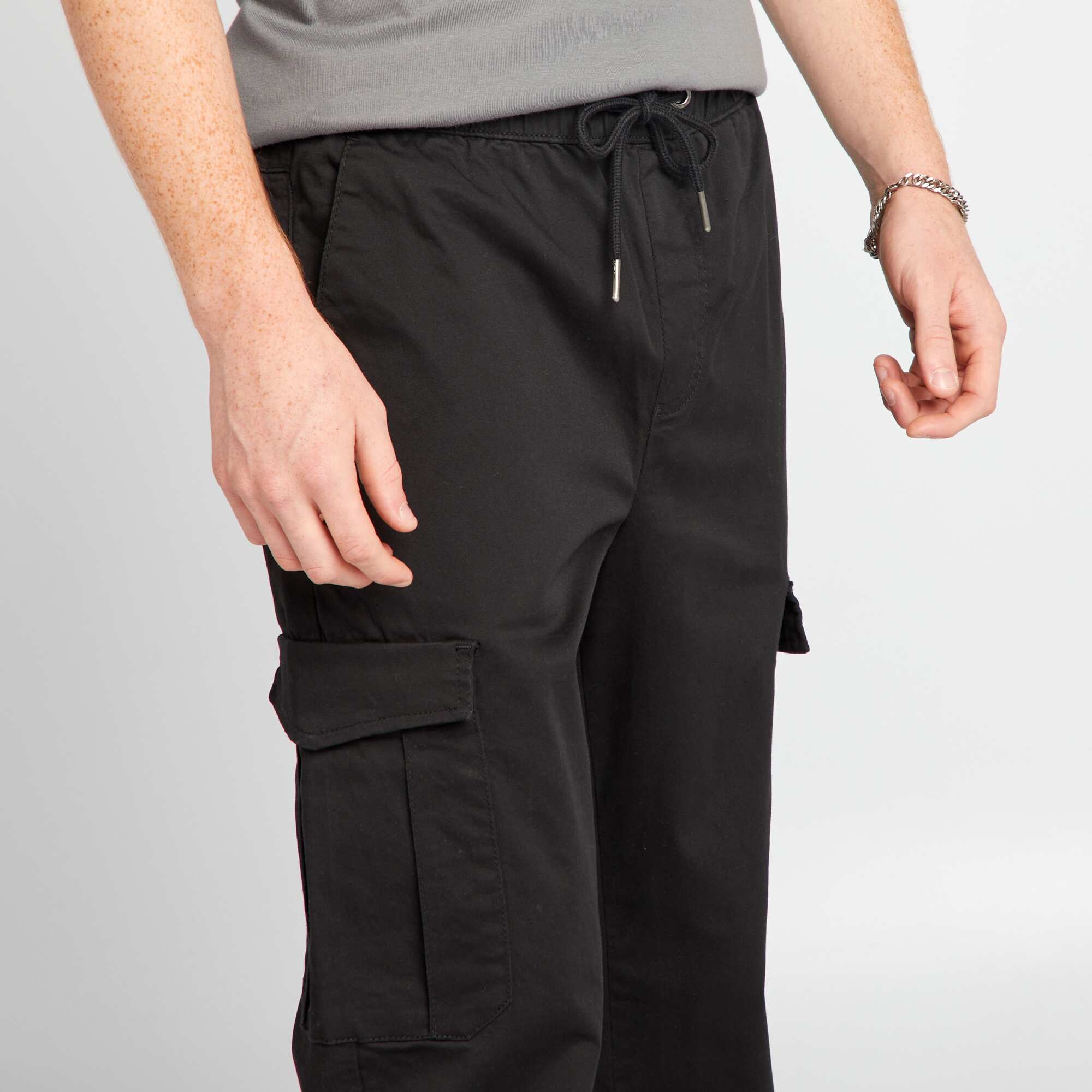 Joggers with flap pockets black - Image 6